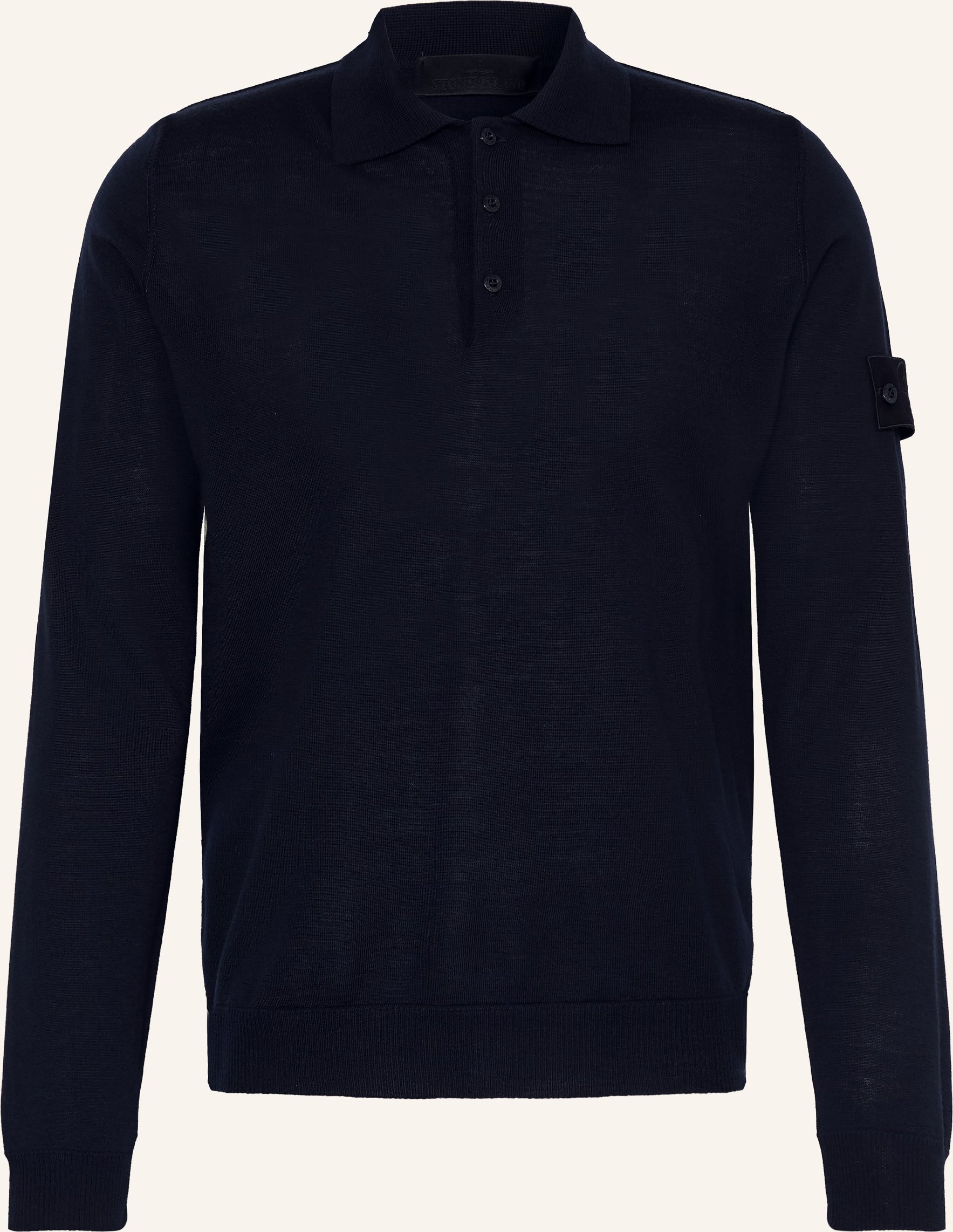 Stone Island Strick-Poloshirt Ghost blau