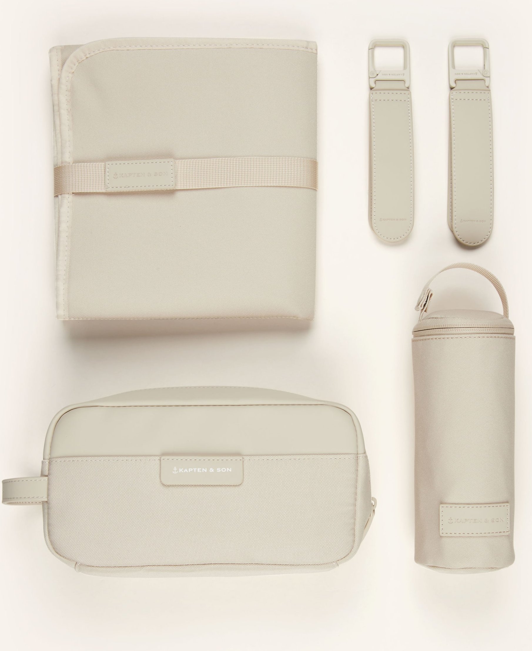 Kapten & Son Set: Wickeltasche Und Wickelunterlage beige