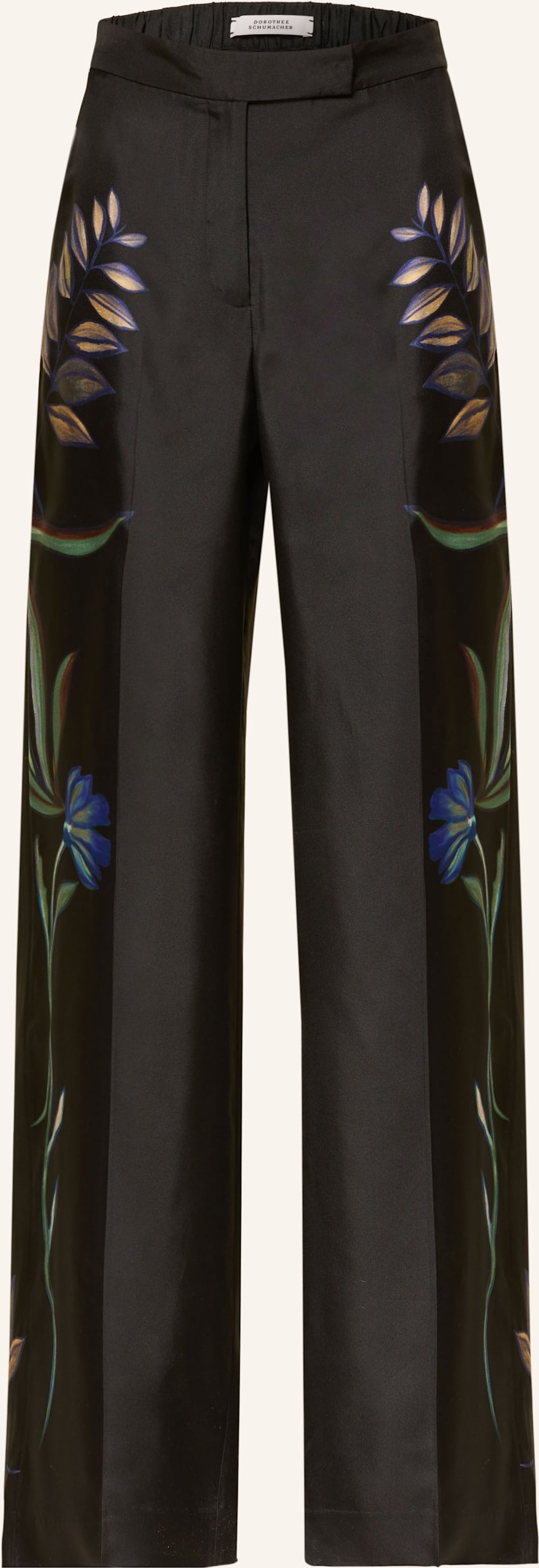 Dorothee Schumacher Marlenehose Seductive Bloom Aus Seide schwarz