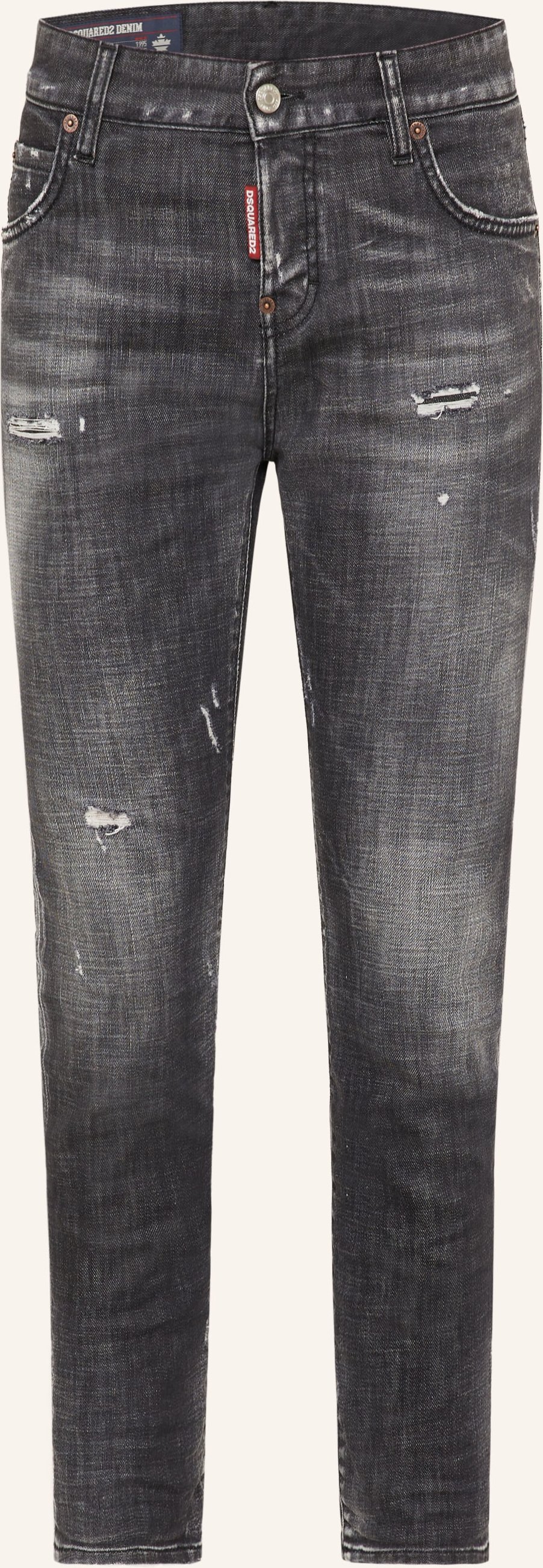 dsquared2 Cropped Jeans Teddy schwarz