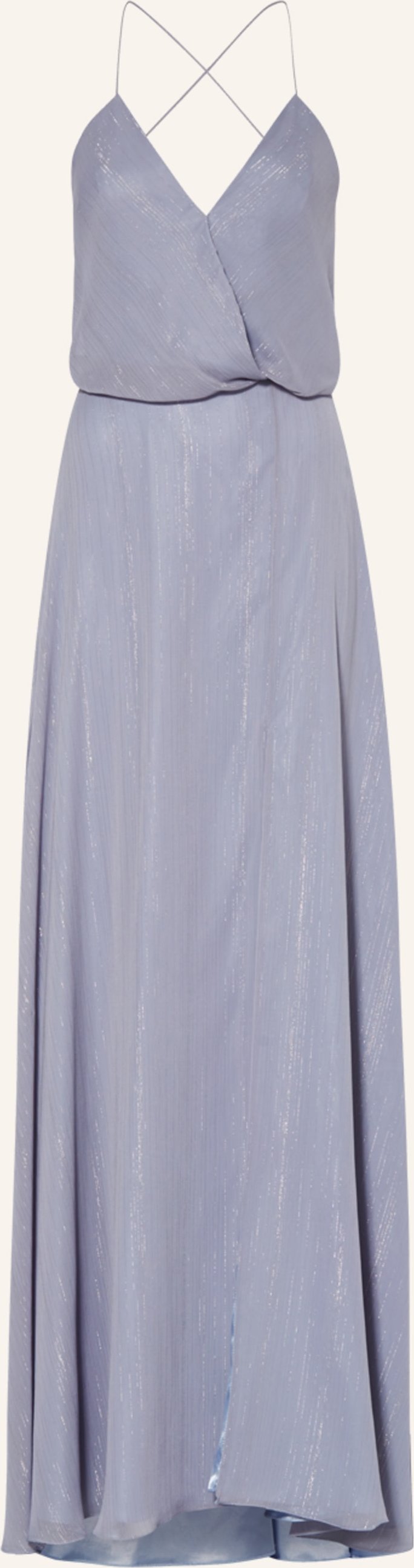 Unique Abendkleid Mit Glitzergarn blau