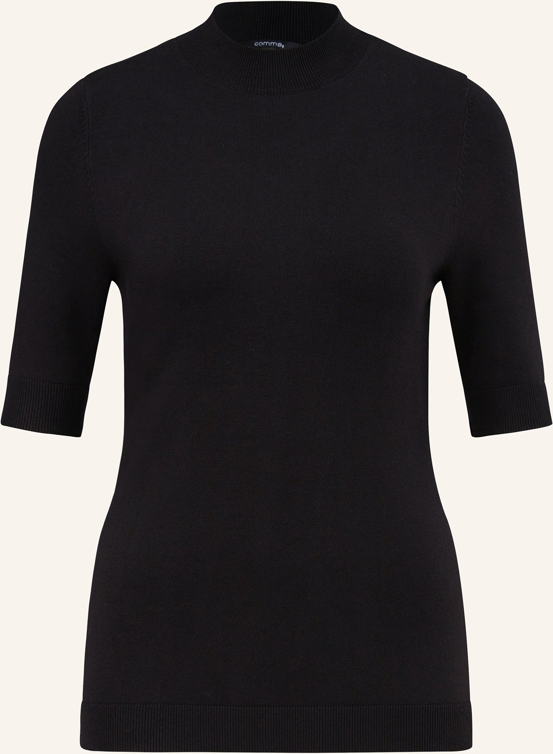 Comma Strickshirt schwarz