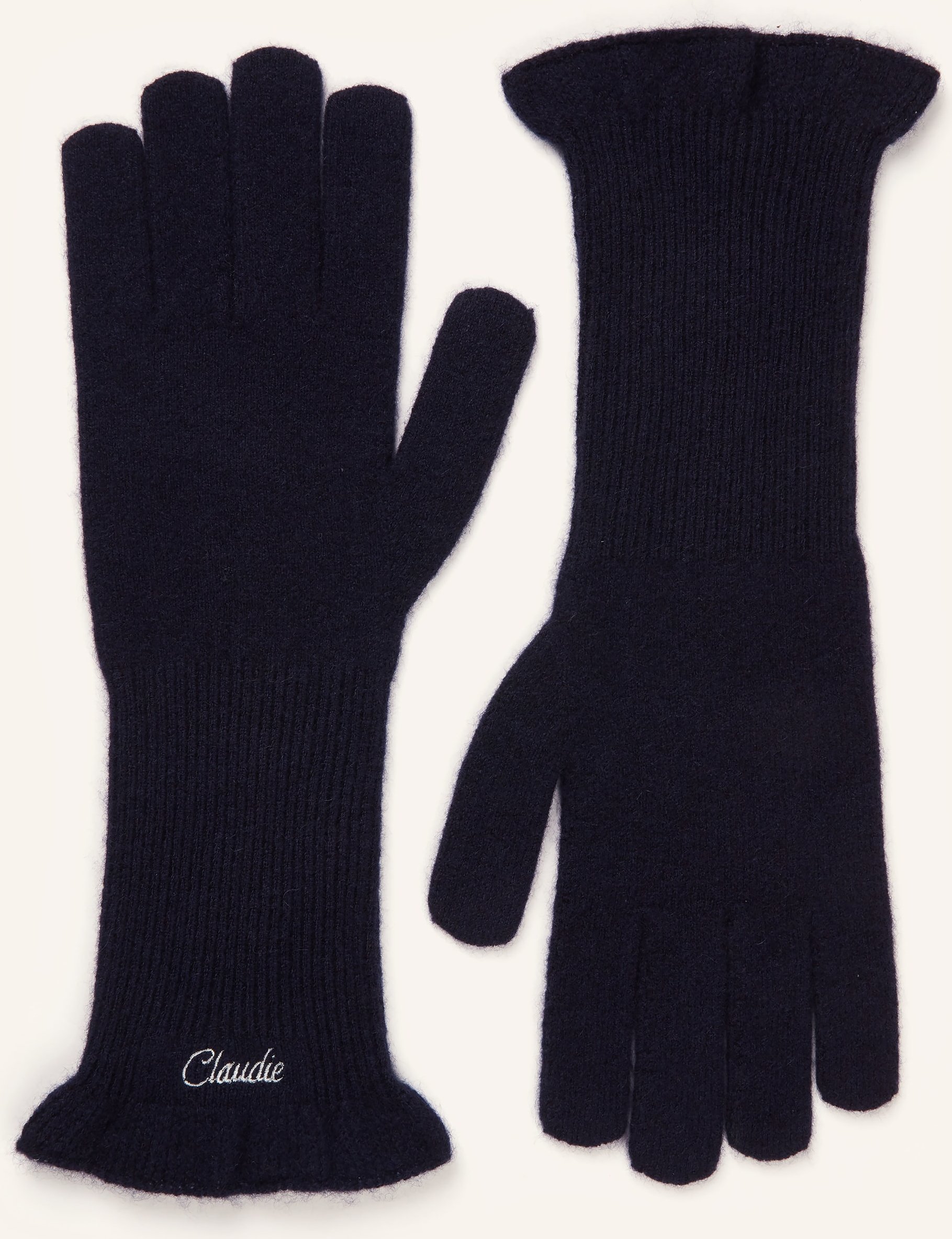 Claudie Pierlot Cashmere-Handschuhe blau