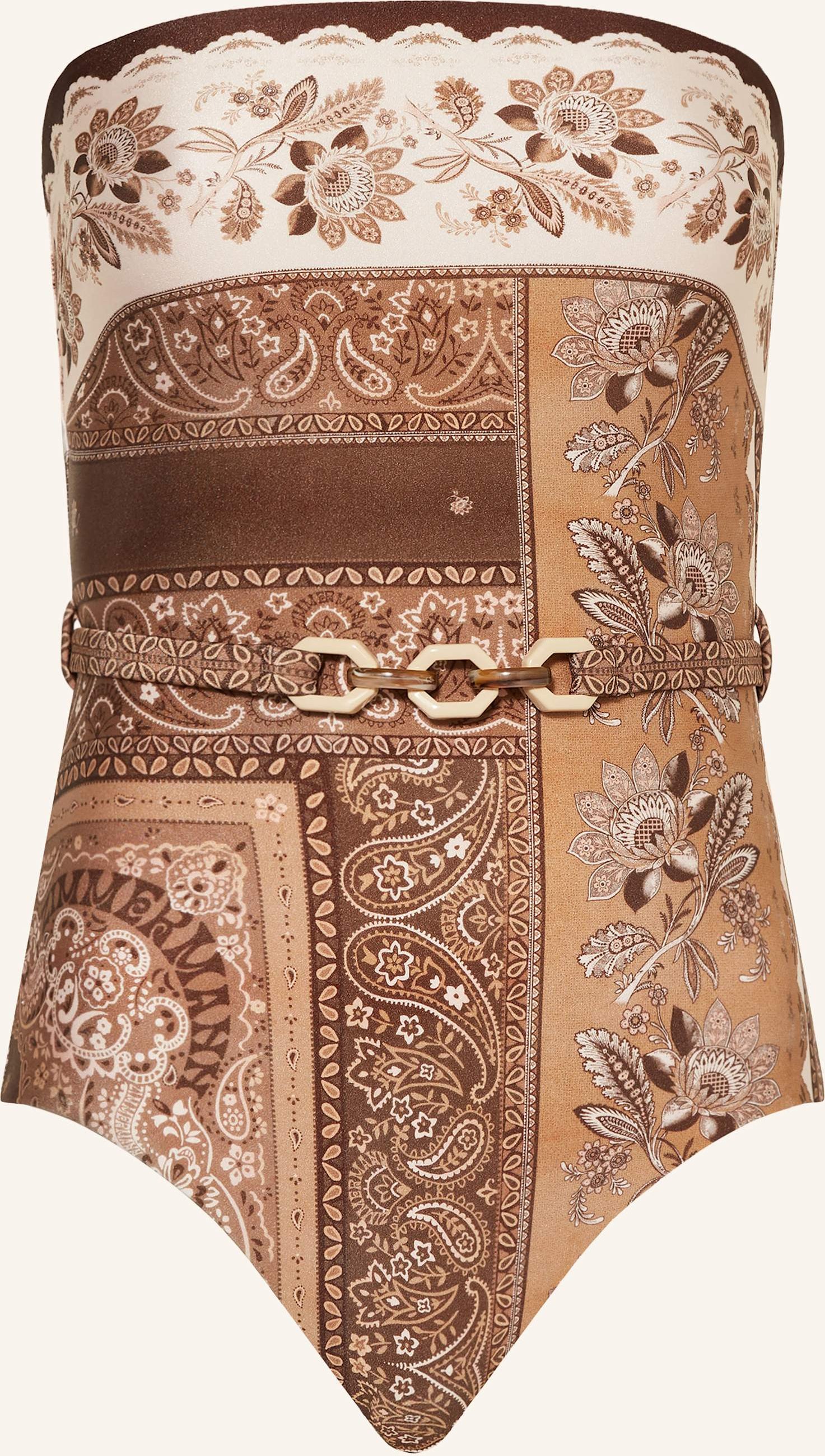 Zimmermann Bandeau-Badeanzug Lucky braun