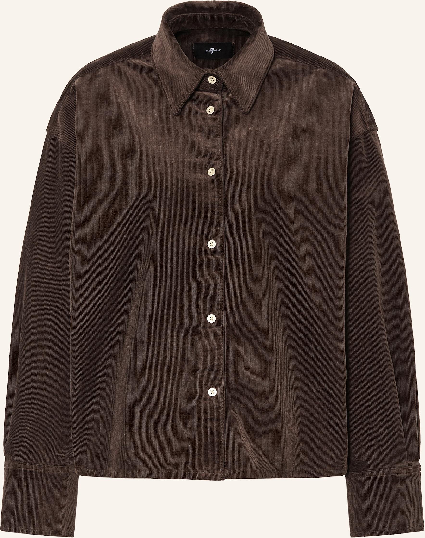 7 For All Mankind Overjacket Nina Aus Cord braun