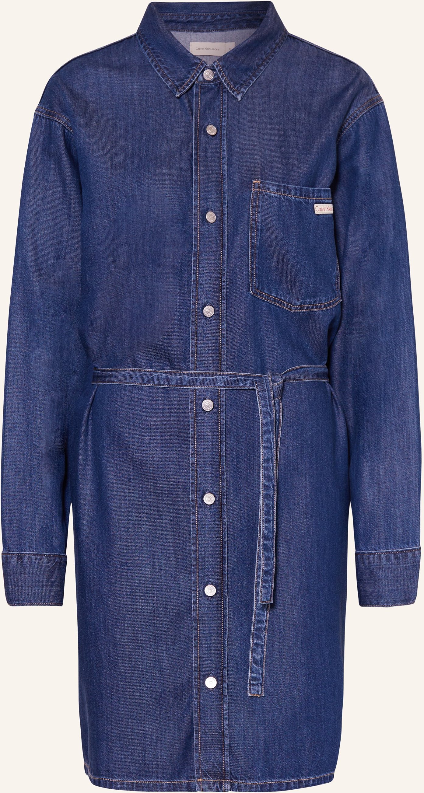 Thumbnail - Calvin Klein Jeans Hemdblusenkleid In Jeansoptik blau