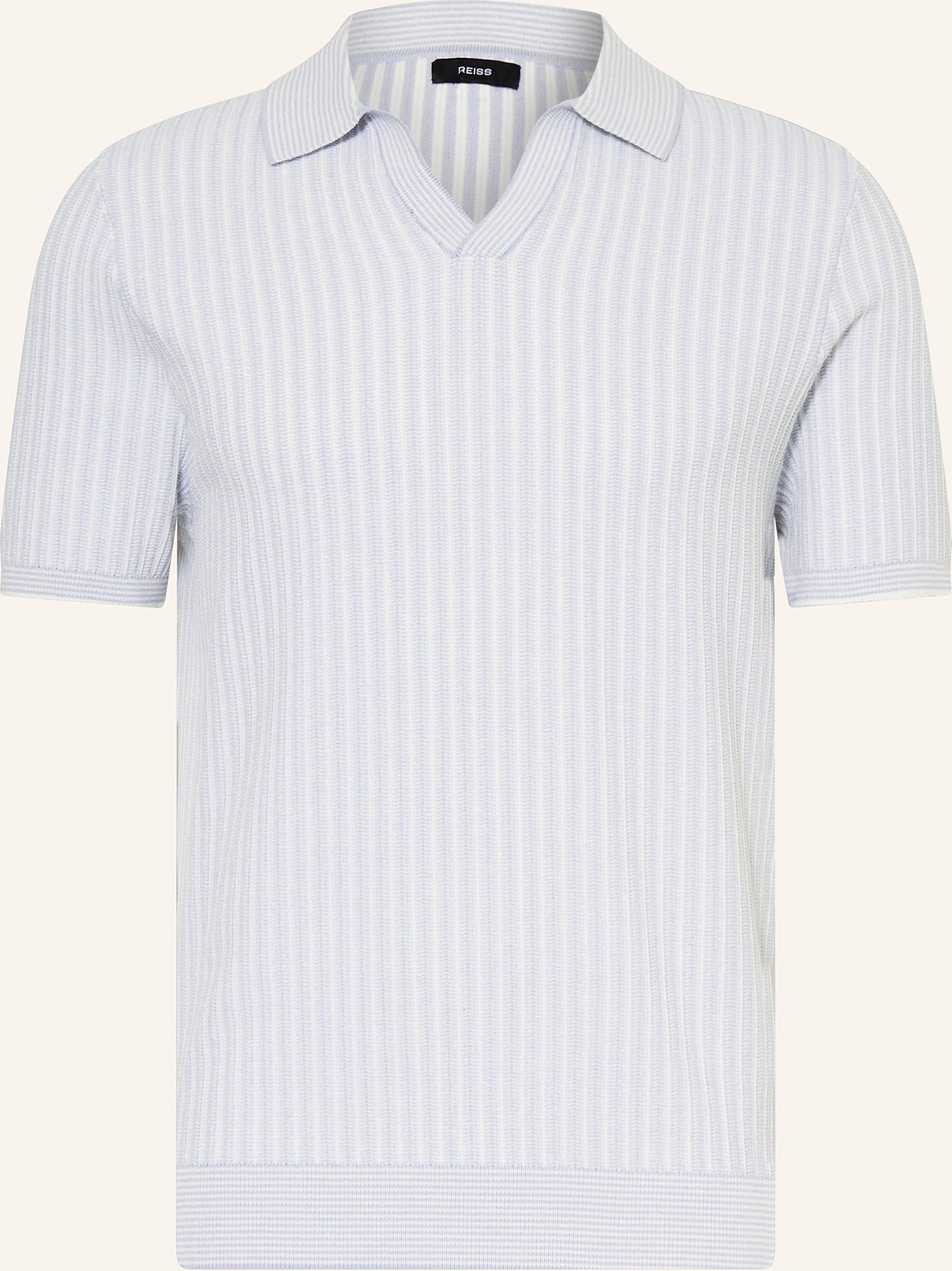 Reiss Strick-Poloshirt blau