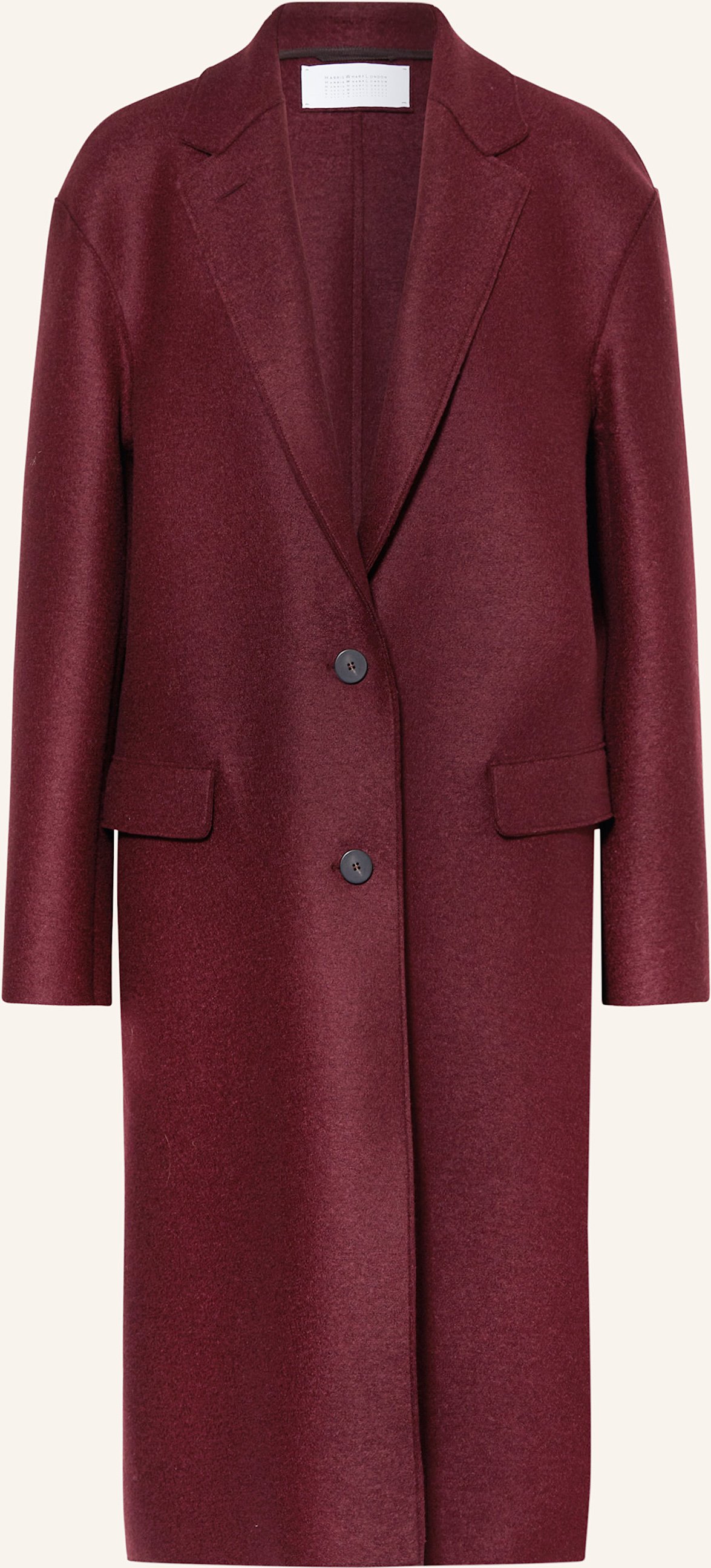Harris Wharf London Wollmantel rot