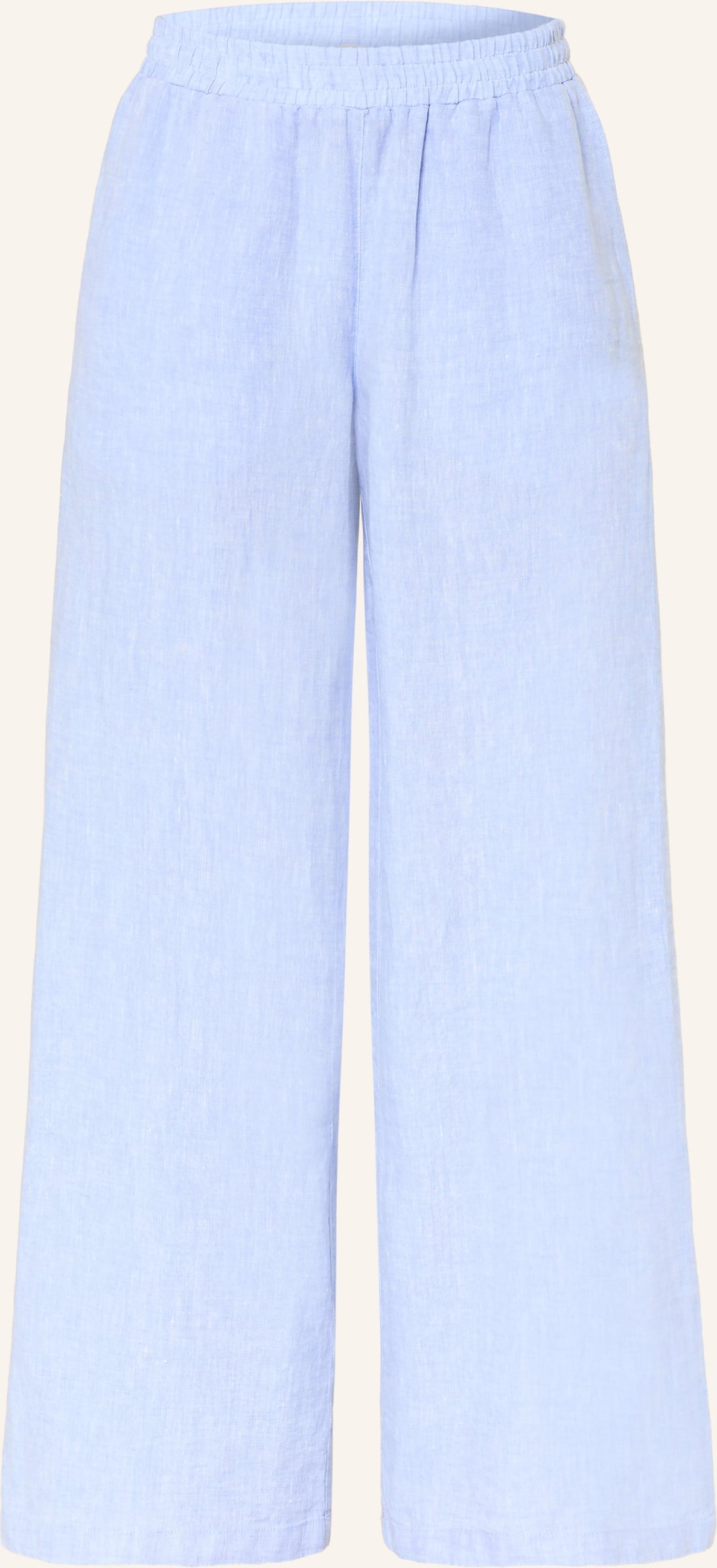 Milano Italy Marlenehose Aus Leinen blau