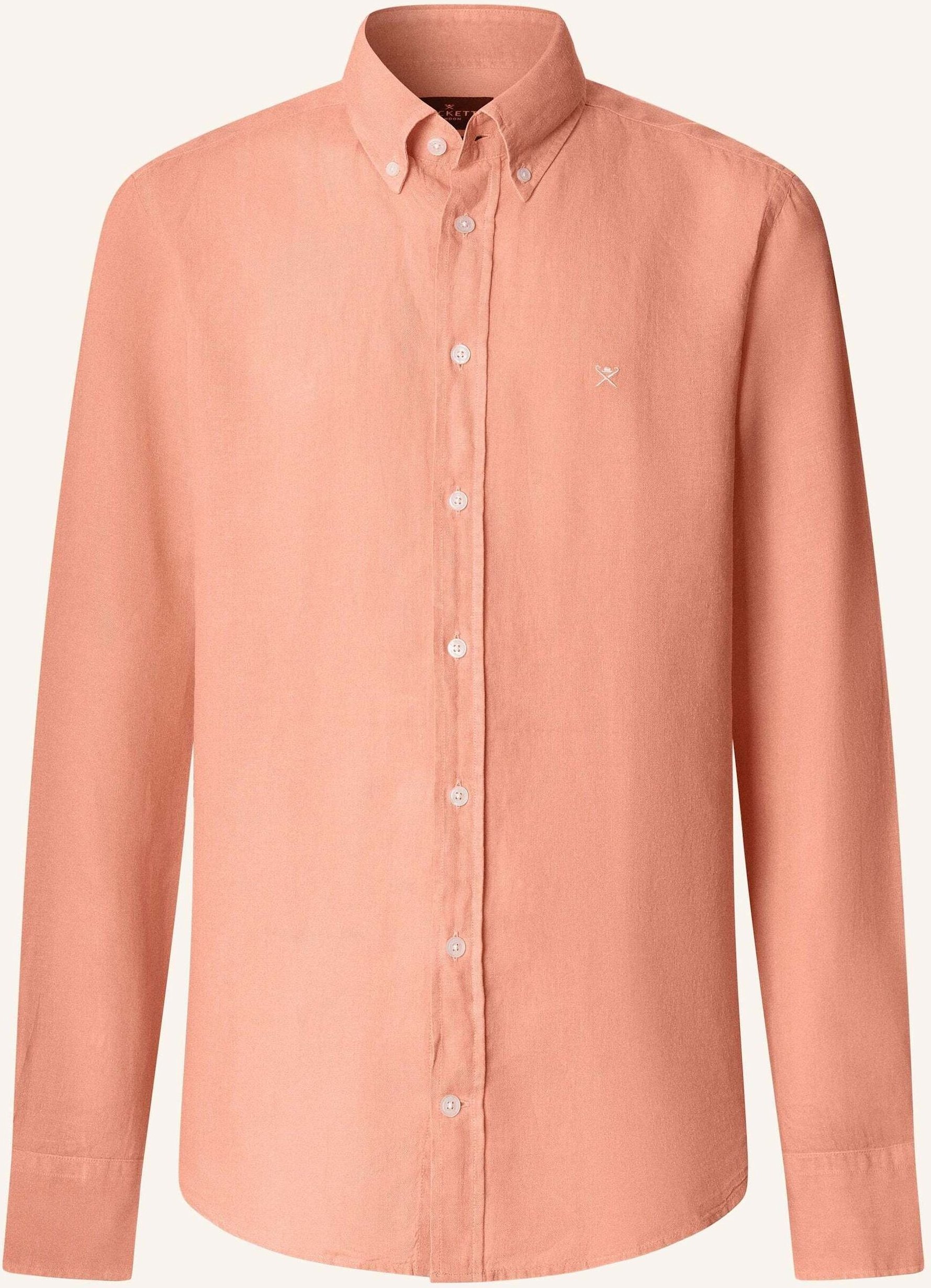 Hackett London Freizeithemd Ess Gmd Linen Brpt orange