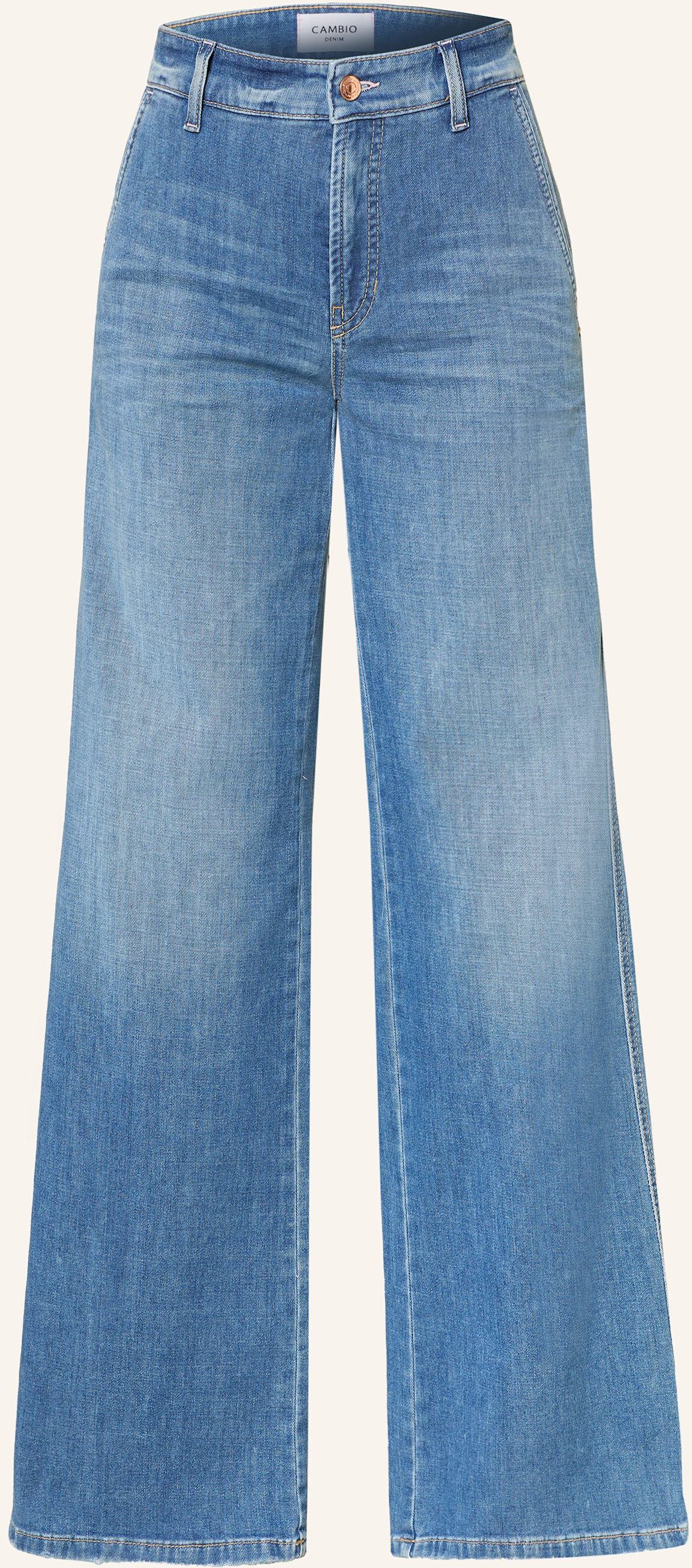 Cambio Wide Leg Jeans Alek blau