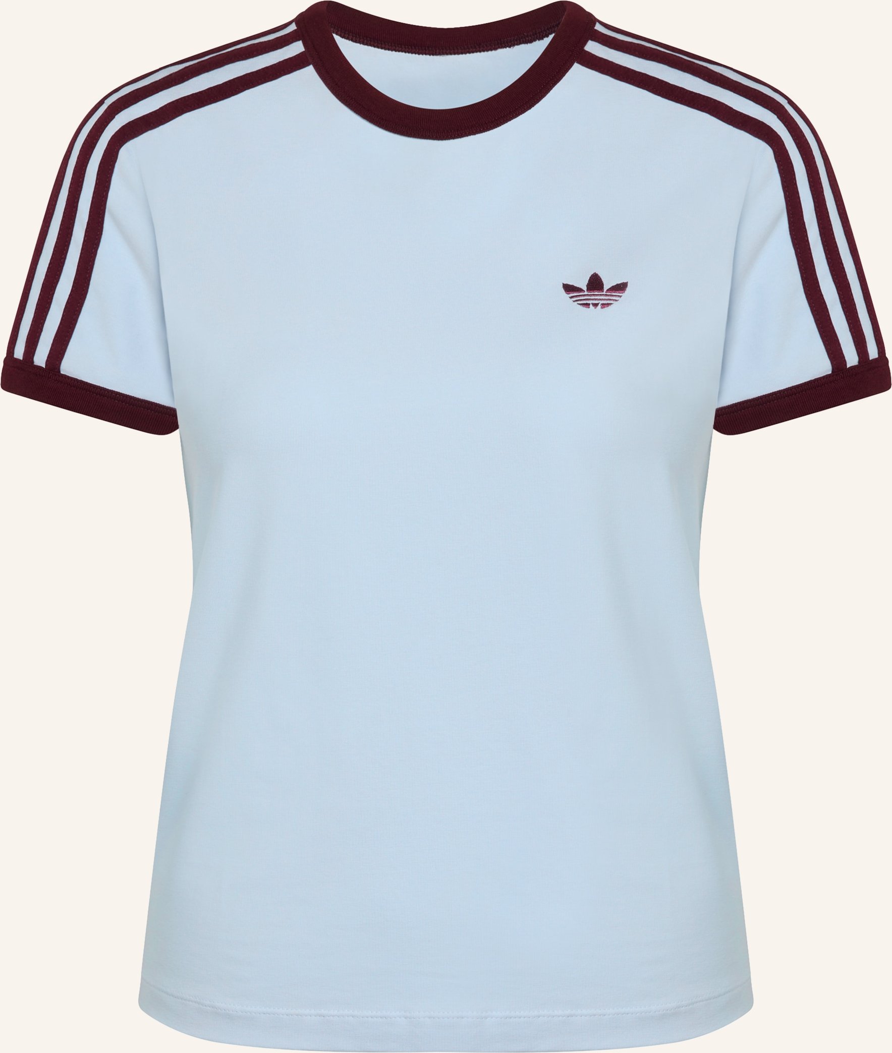 Adidas Originals T-Shirt 3 Stripes Slim Tee blau