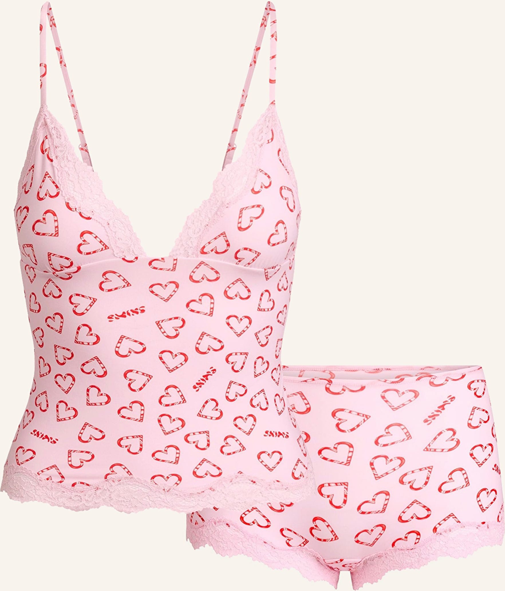 Skims Shorty-Schlafanzug Fits Everybody rot