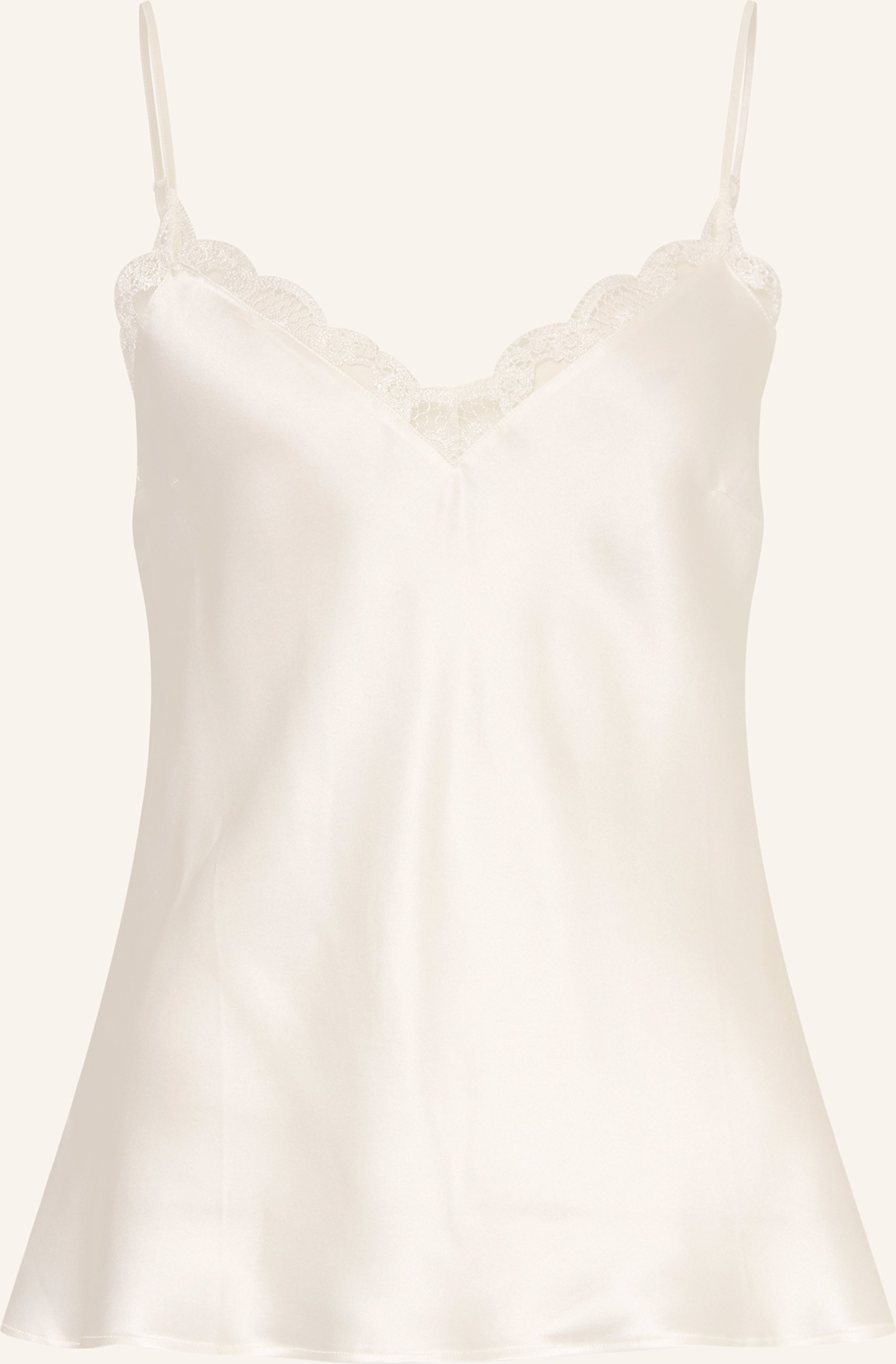 Simone Pérèle Schlaftop Love Me Aus Seide beige