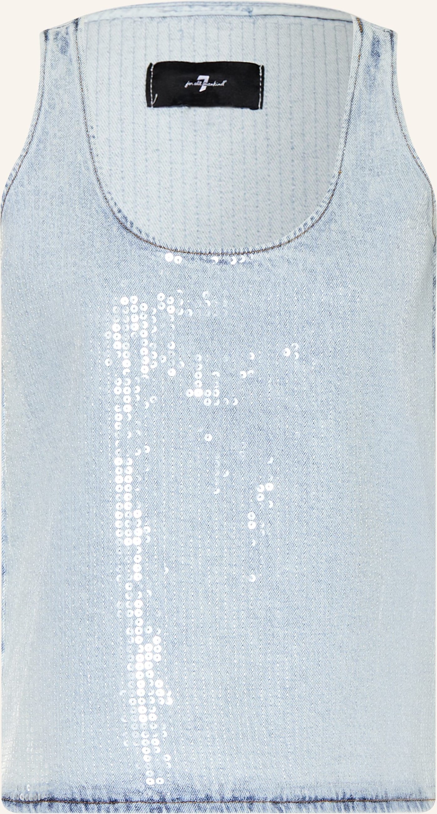 7 For All Mankind Jeanstop Mit Pailletten blau