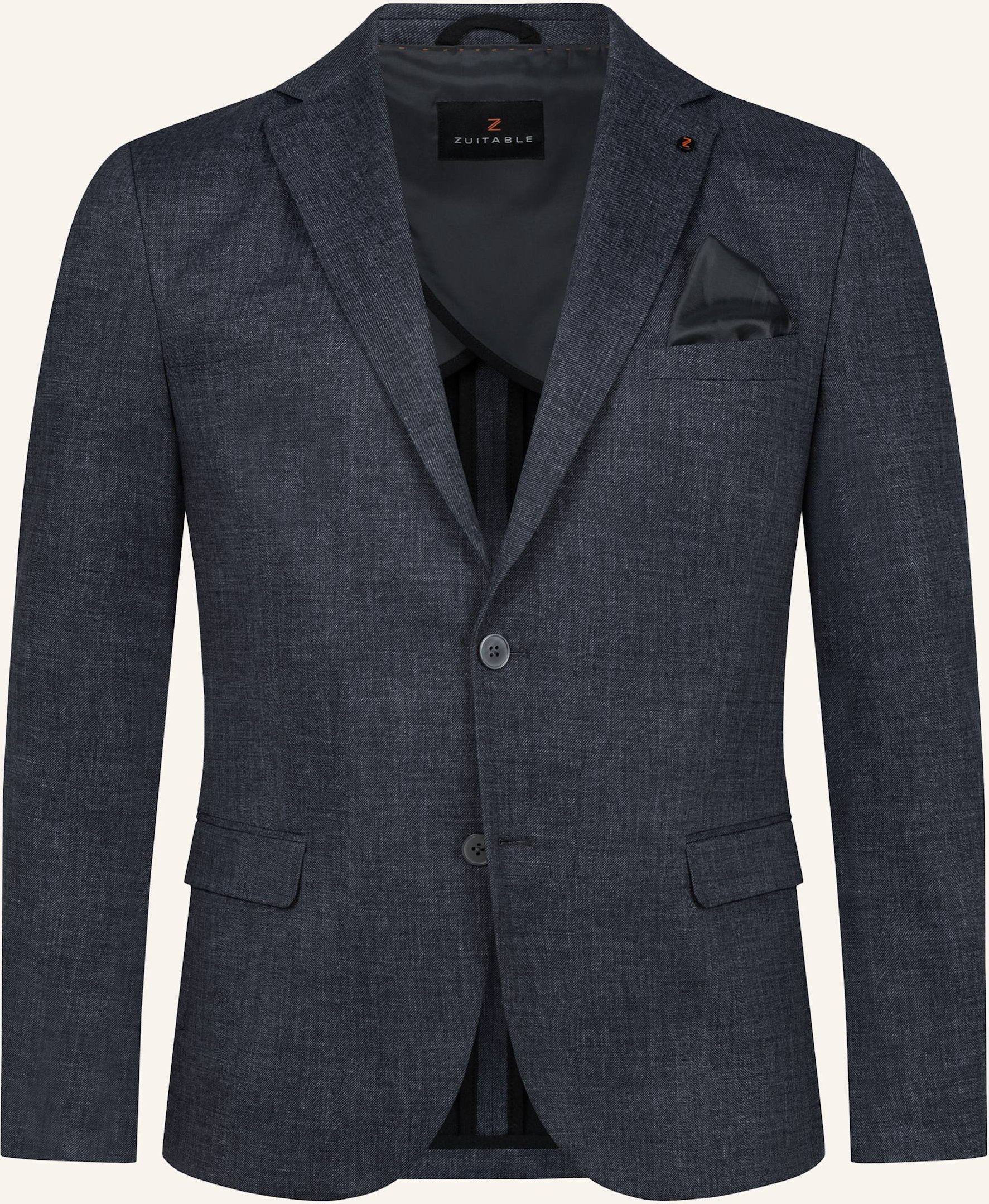 Zuitable Anzugssakko Dinick Slim Fit Aus Jersey grau