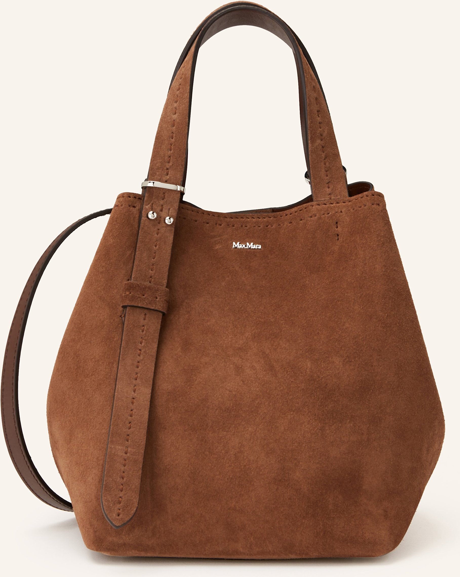 Thumbnail - Max Mara Shopper Crosta Small braun