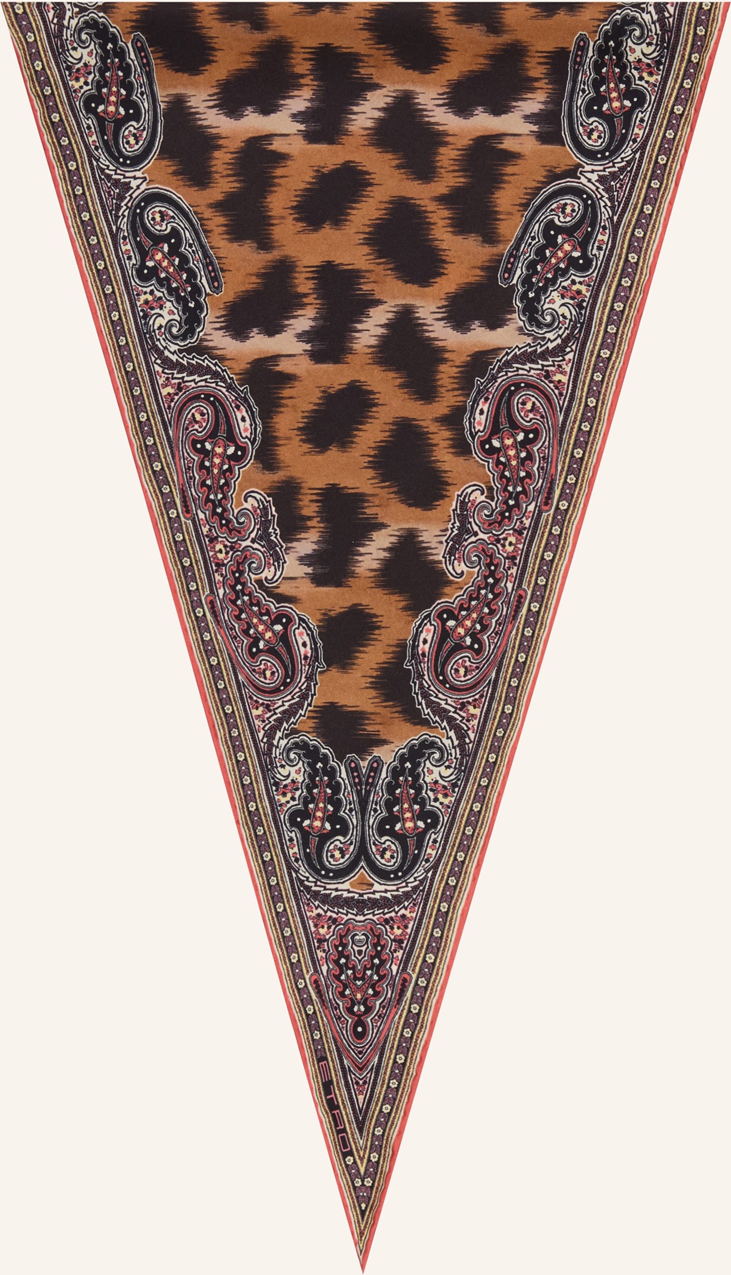 Etro Dreieckstuch Aus Seide braun