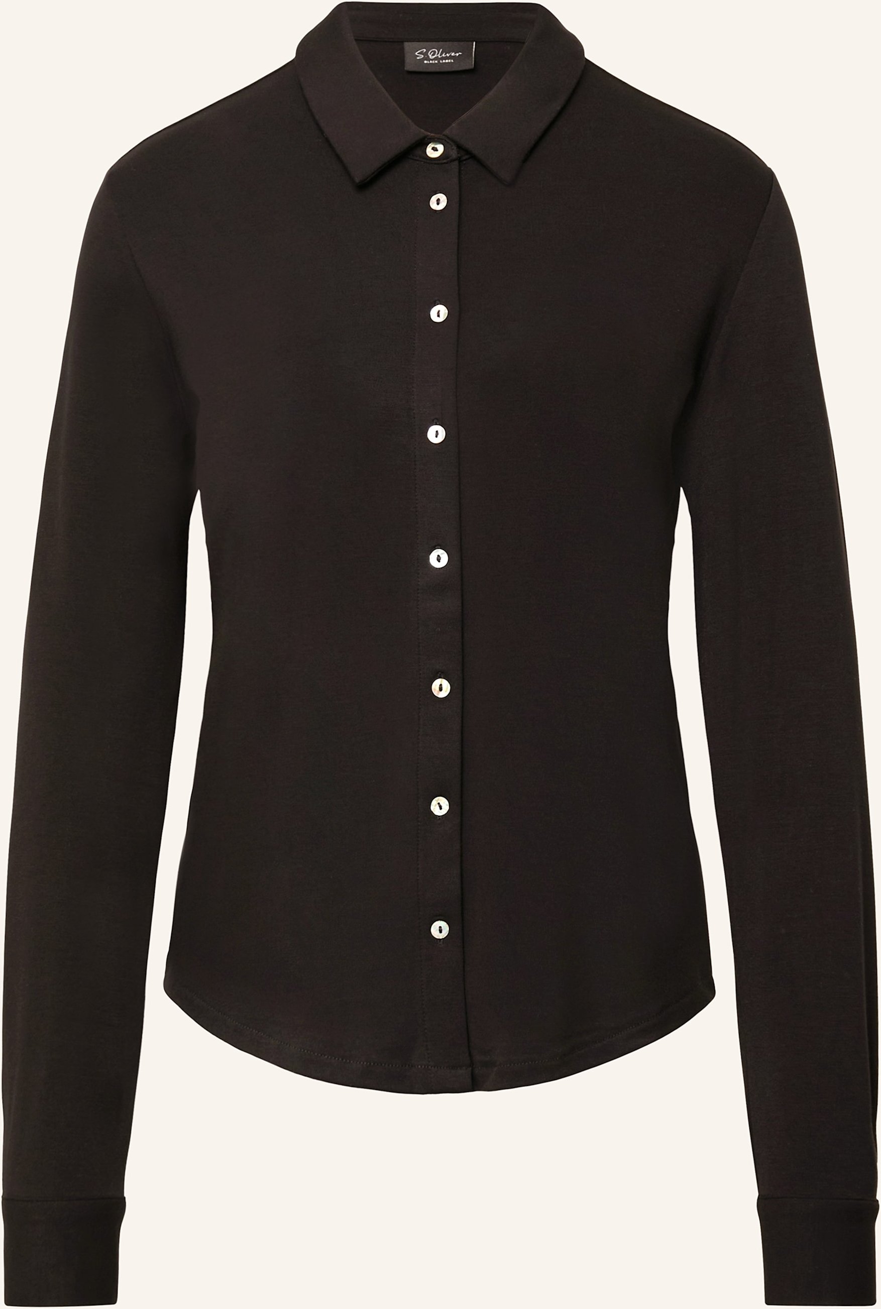 Thumbnail - S.Oliver Black Label Hemdbluse Aus Jersey schwarz
