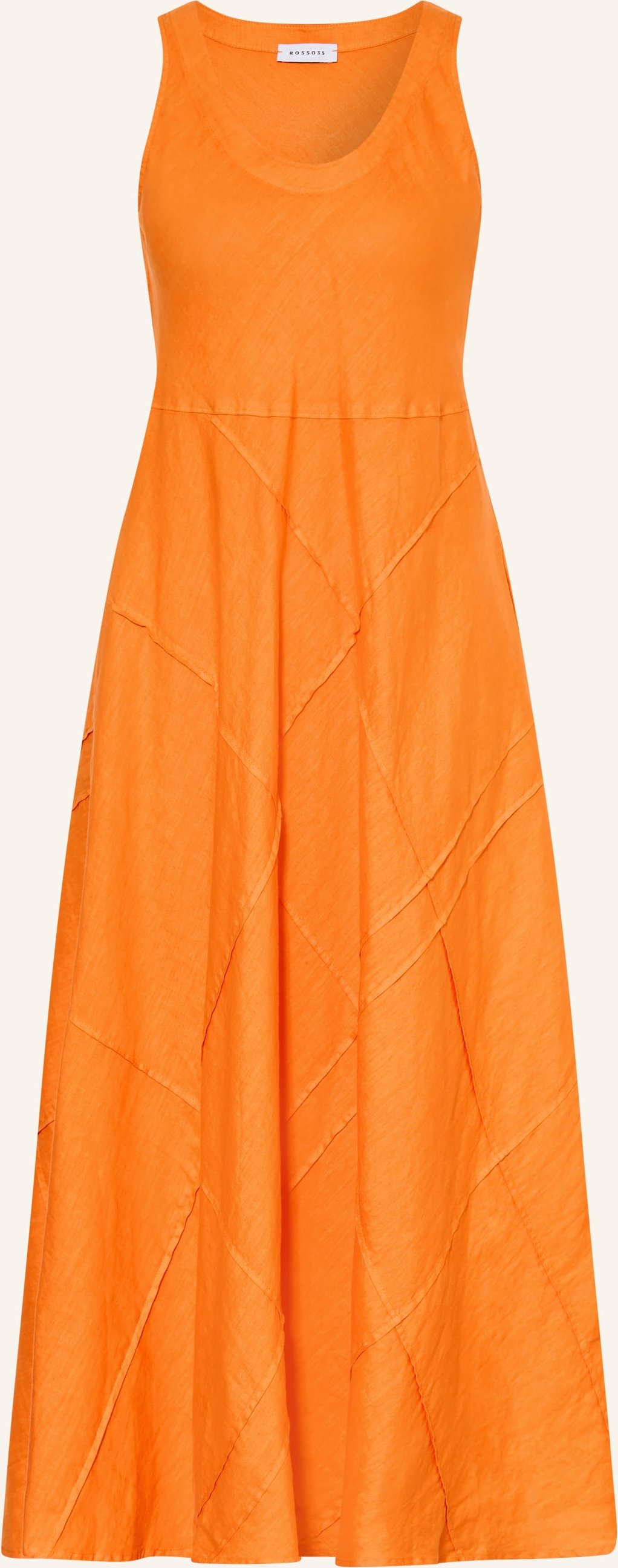 rosso35 Leinenkleid orange