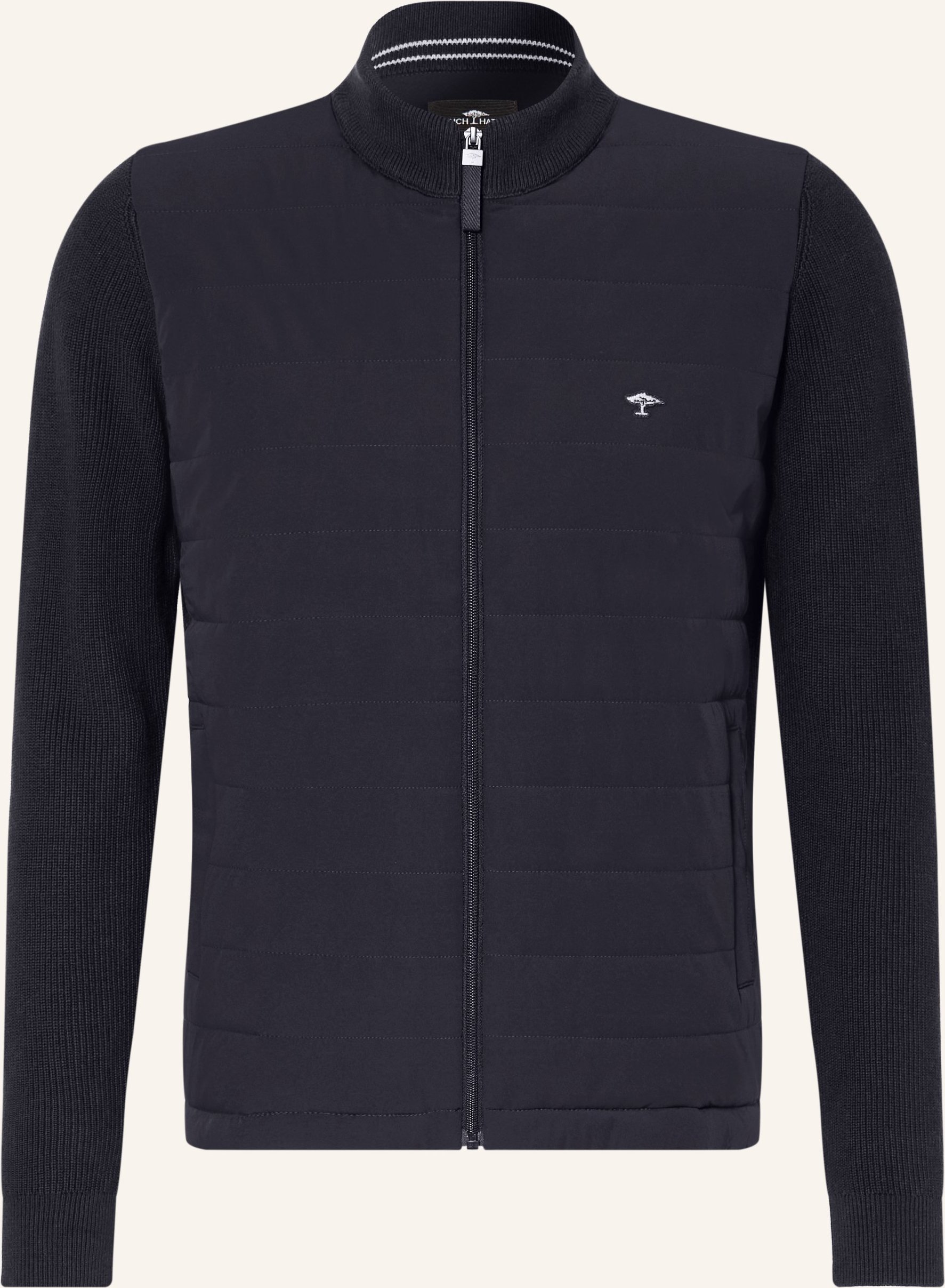 Fynch-Hatton Strickjacke Im Materialmix blau