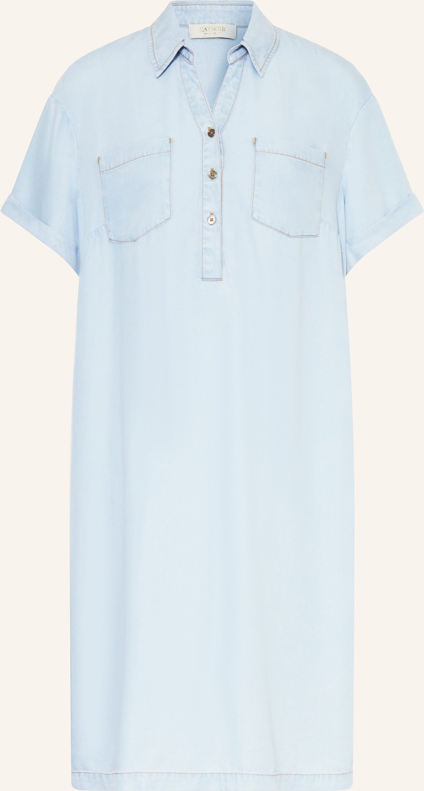 Catnoir Kleid In Jeansoptik blau