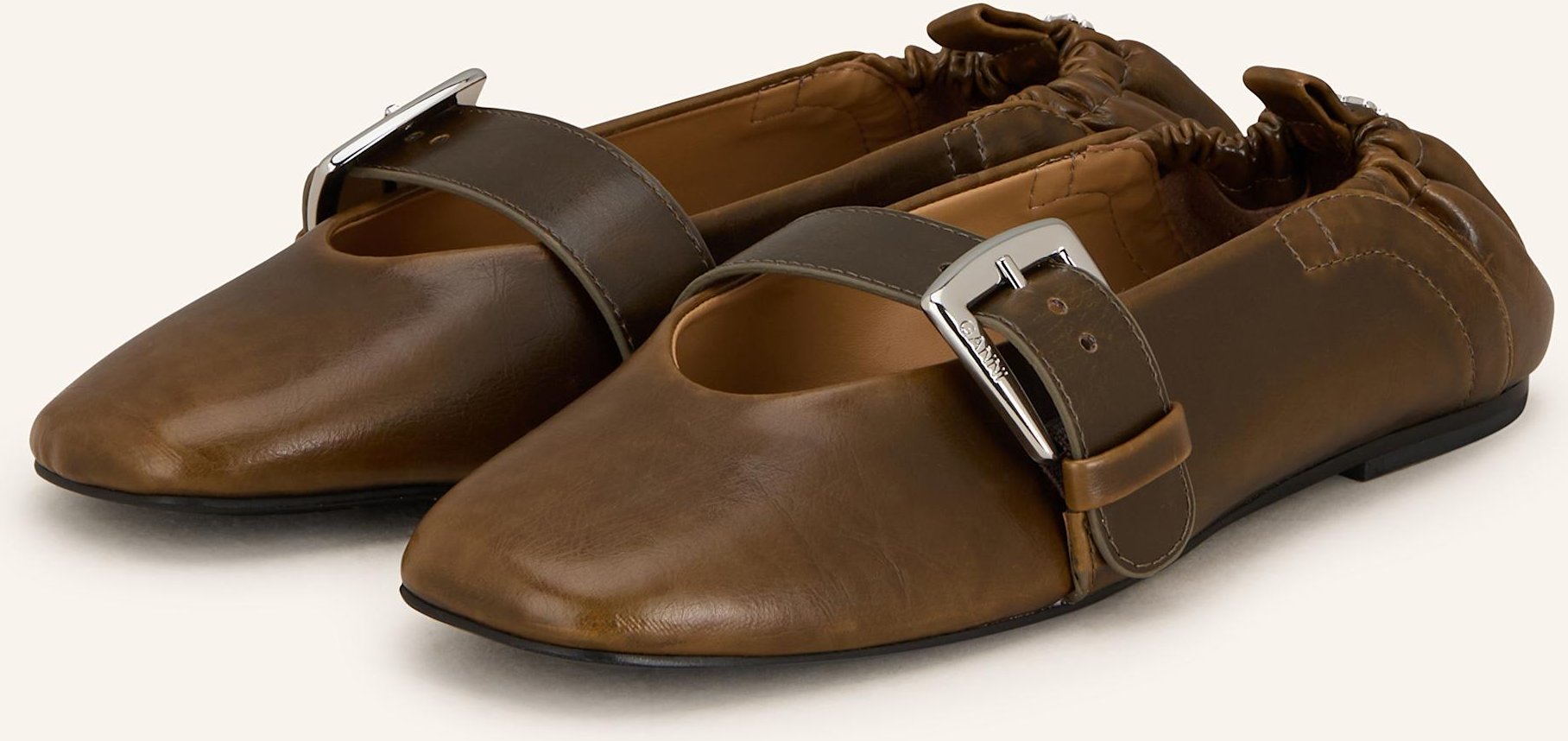 Ganni Ballerinas braun