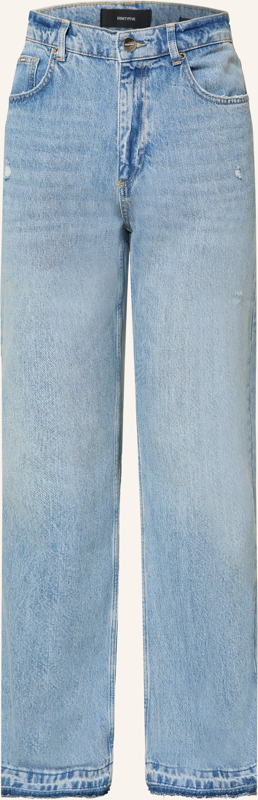 Eightyfive Destroyed Jeans Straight Fit blau