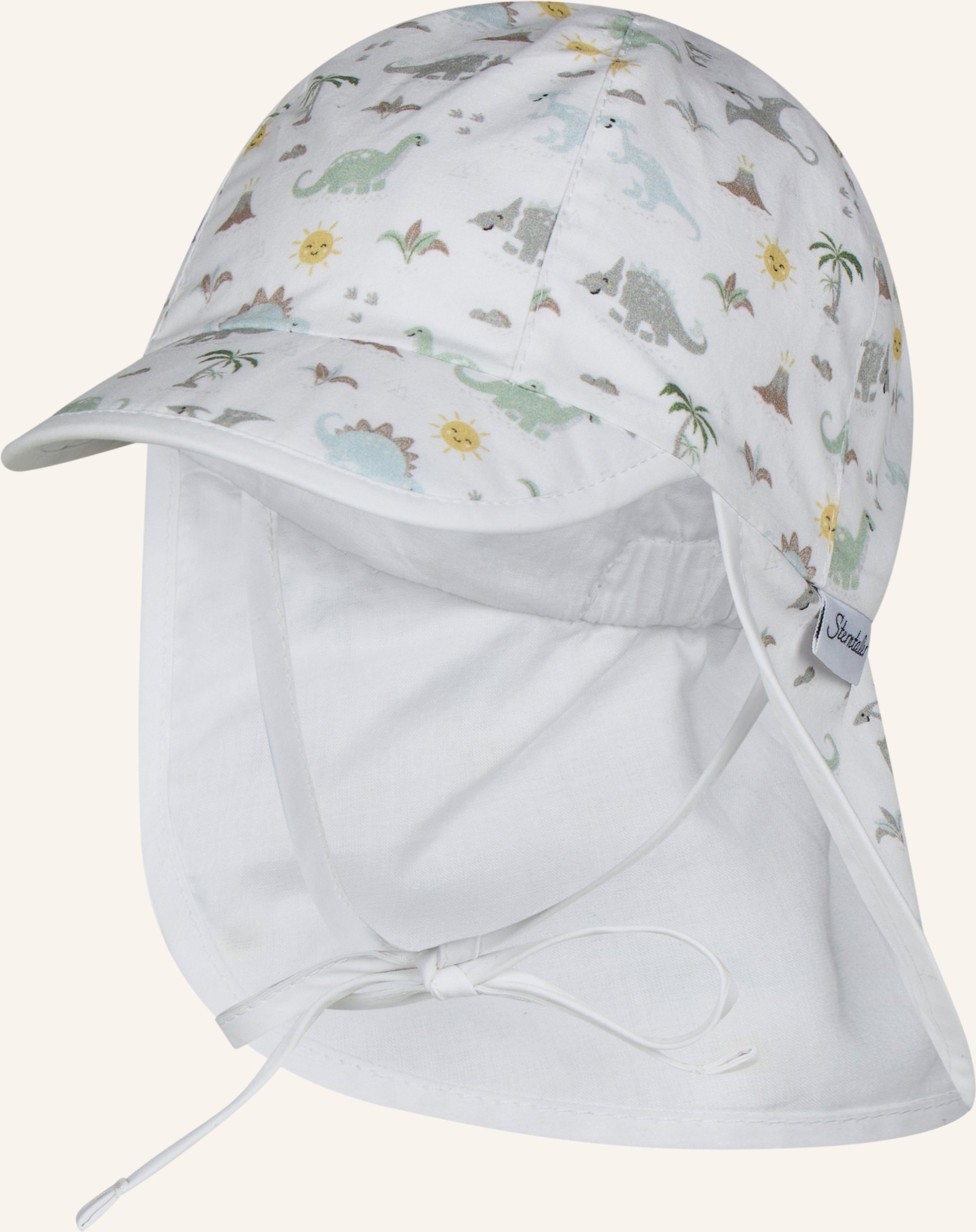 Sterntaler Schirmmütze Mit Nackenschutz Dinowelt weiss