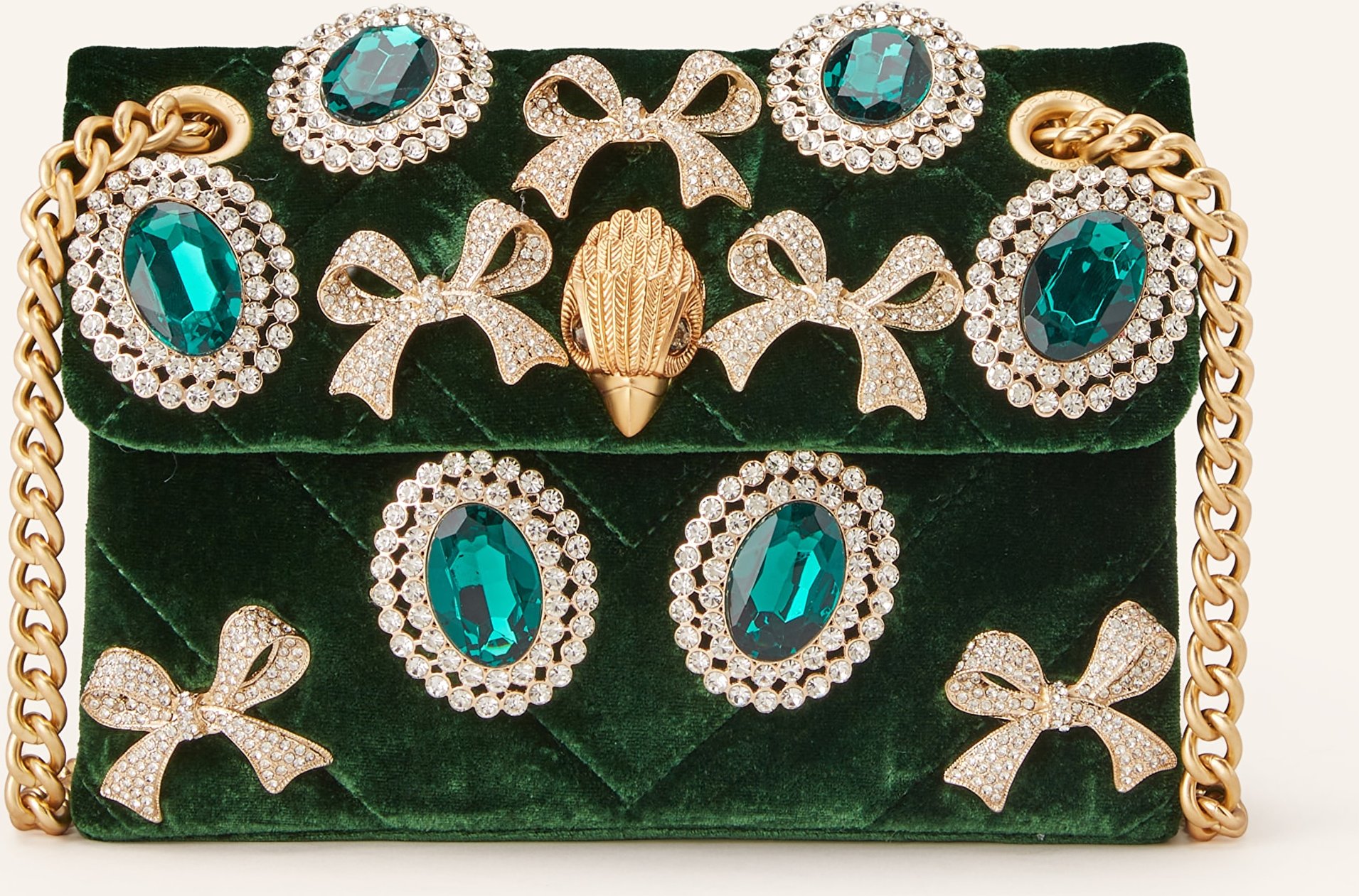 Kurt Geiger Umhängetasche Kensington Mini Mit Schmucksteinen gruen