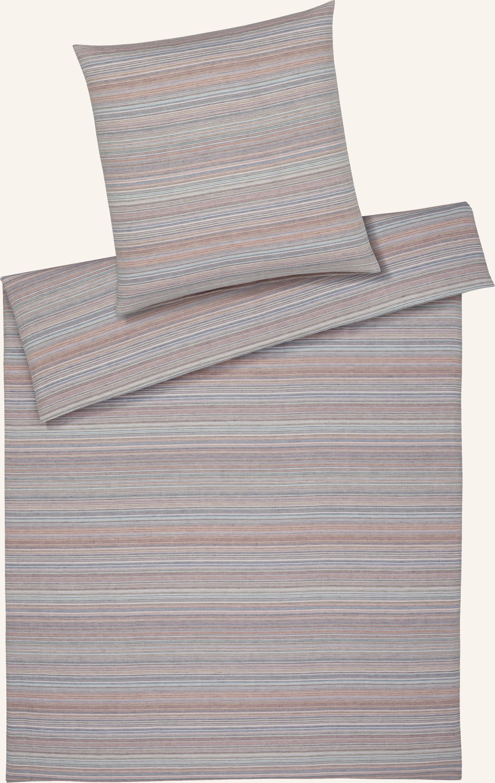 Elegante Bettwäsche Flair Mit Leinen grau