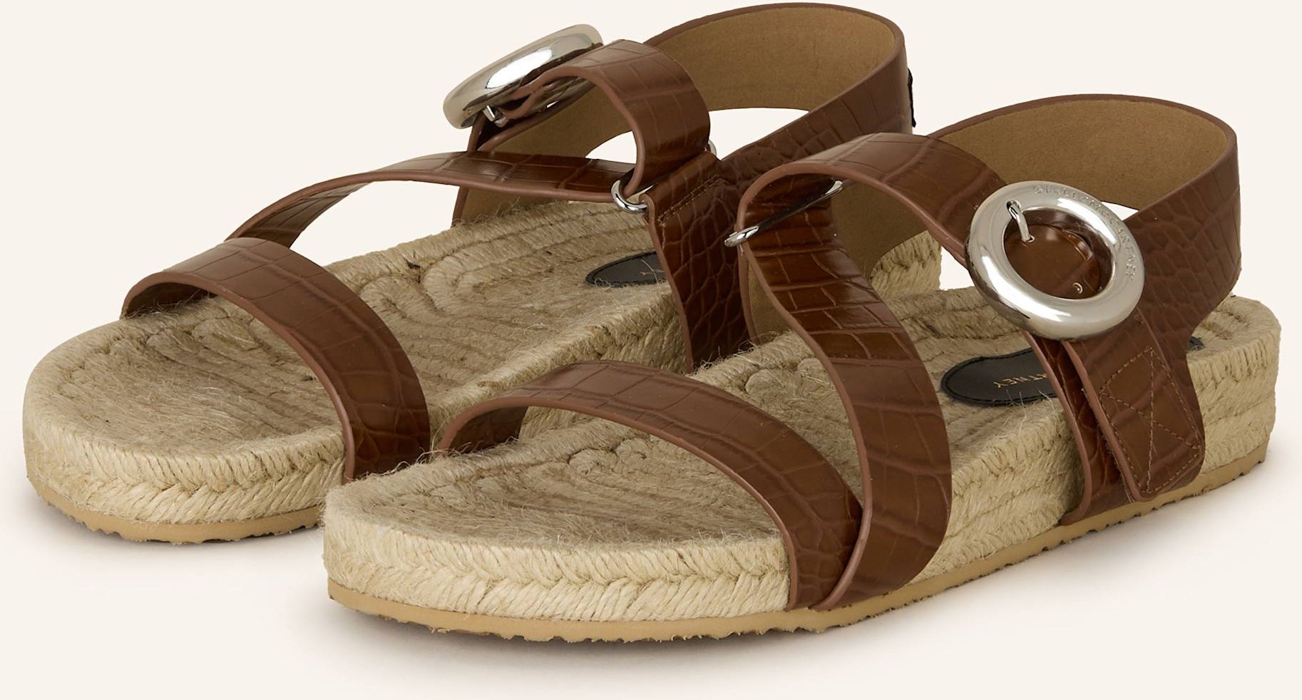 Thumbnail - Stella Mccartney Sandalen Gaia Cocco Alt Reptile braun