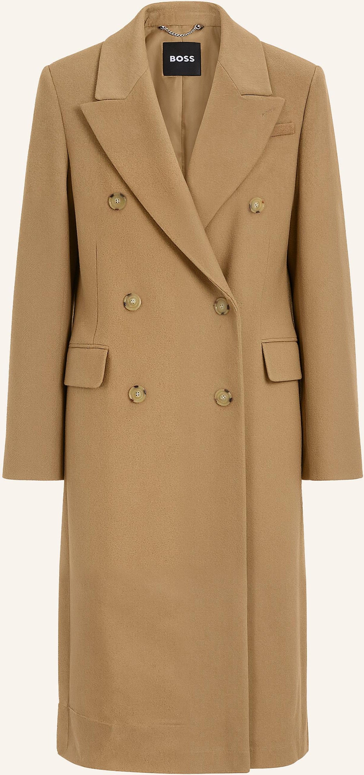 Boss Klassischer Mantel Callaf Regular Fit beige