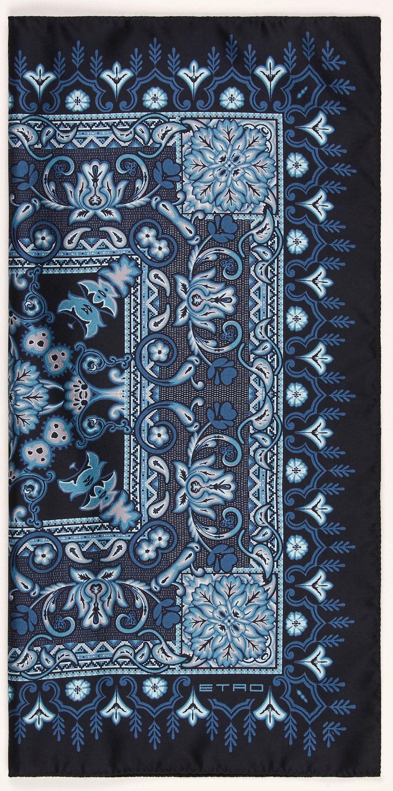 Etro Einstecktuch Aus Seide blau