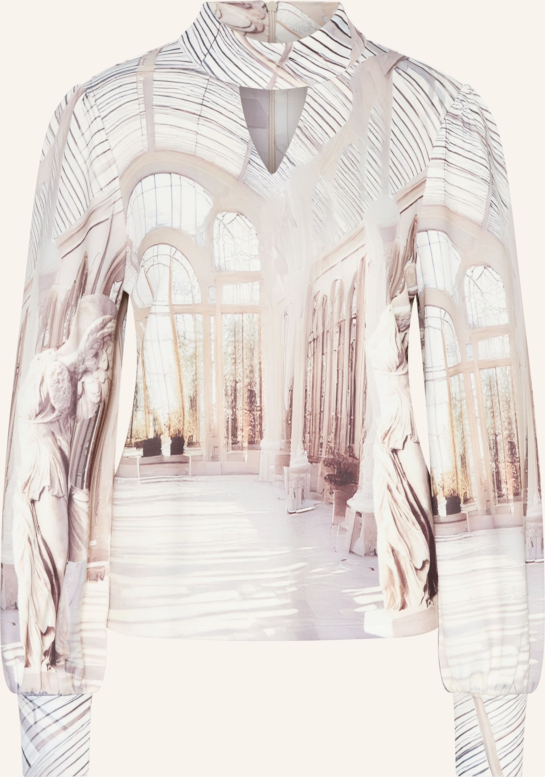 Monari Longsleeve Mit Cut-Out beige