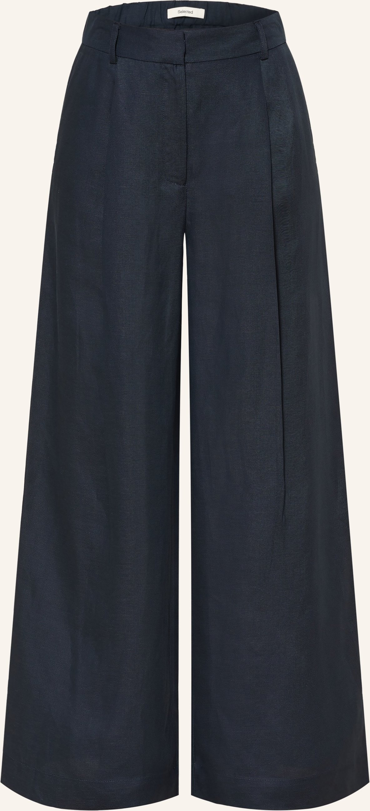 Selected Femme Marlenehose Mit Leinen blau