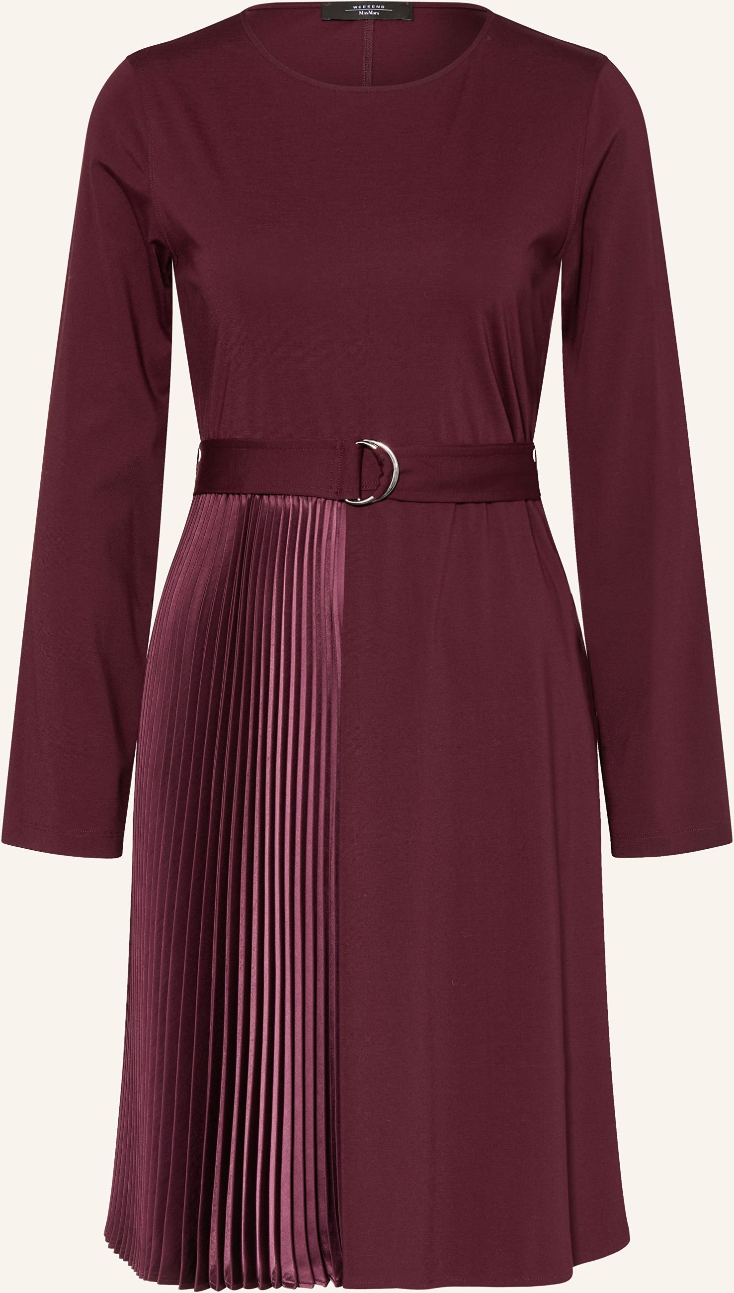 Weekend Max Mara Kleid Alamo Mit Plissee rot