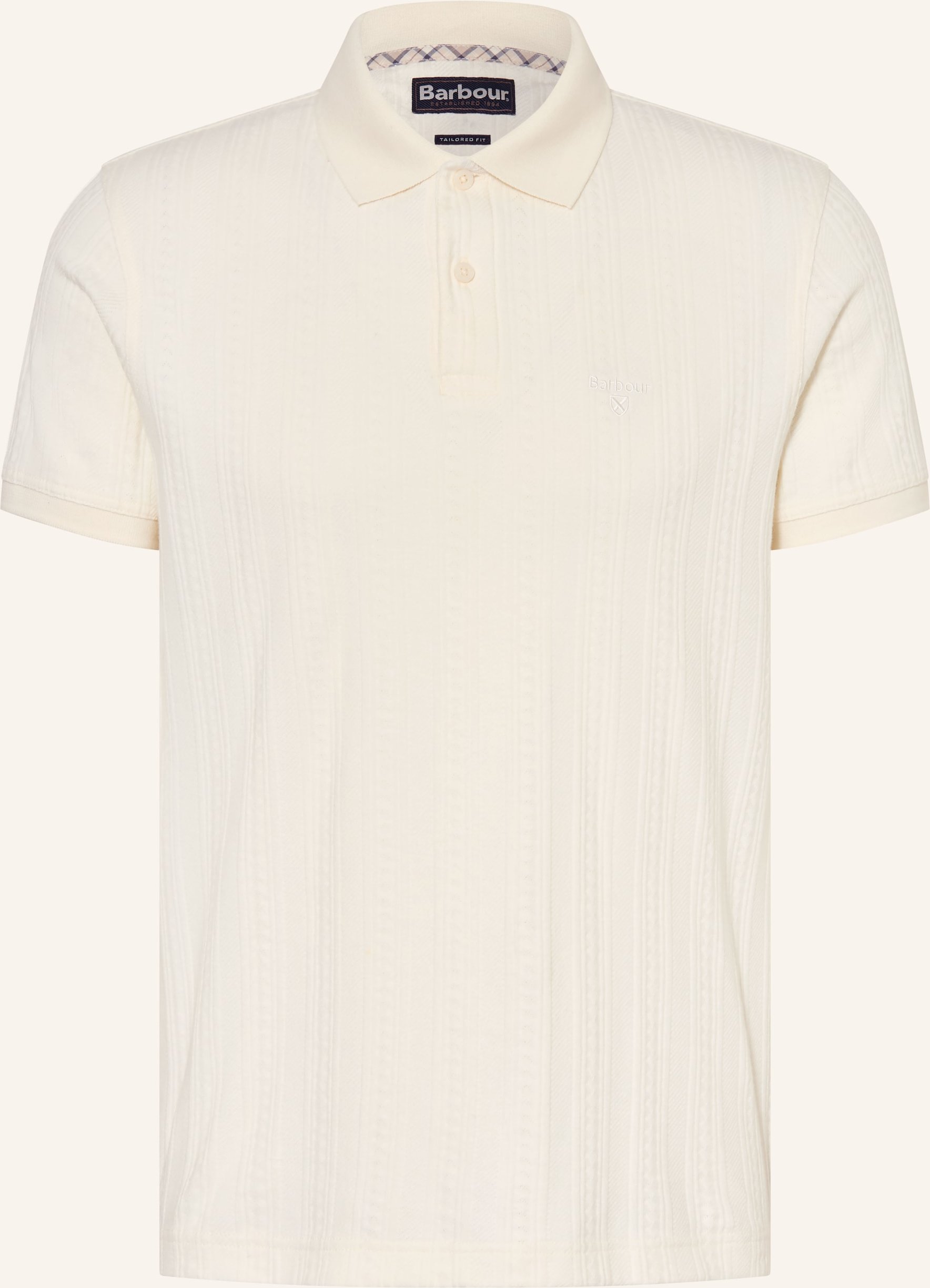 Barbour Jersey-Poloshirt Harwell weiss