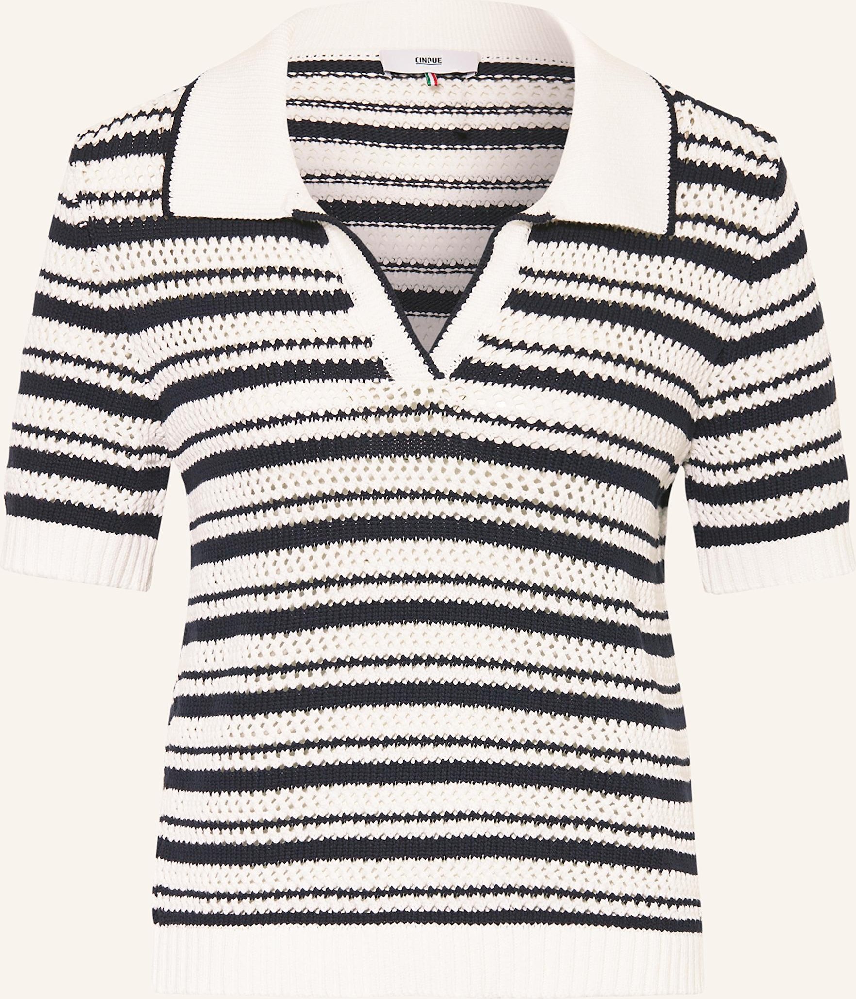 Cinque Strick-Poloshirt Cinetari blau