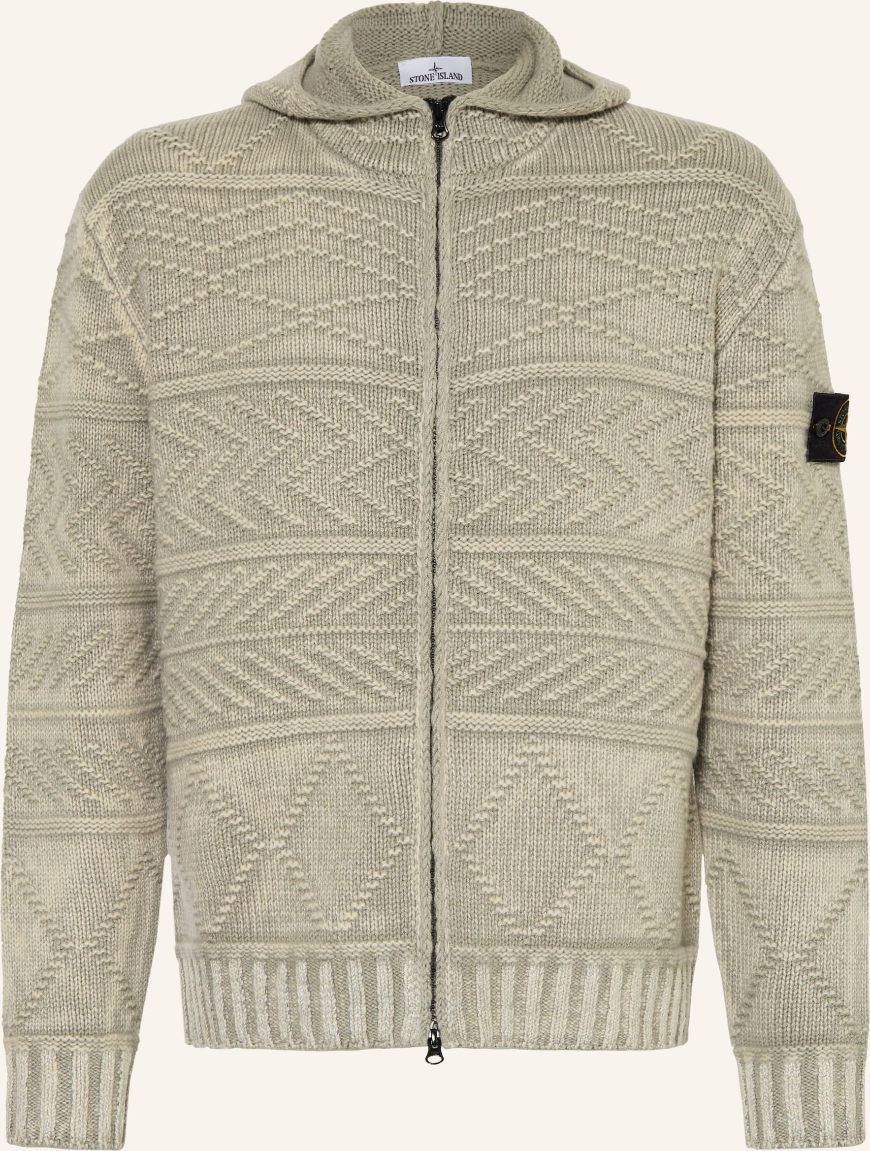 Stone Island Strickjacke Aus Cashmere gruen