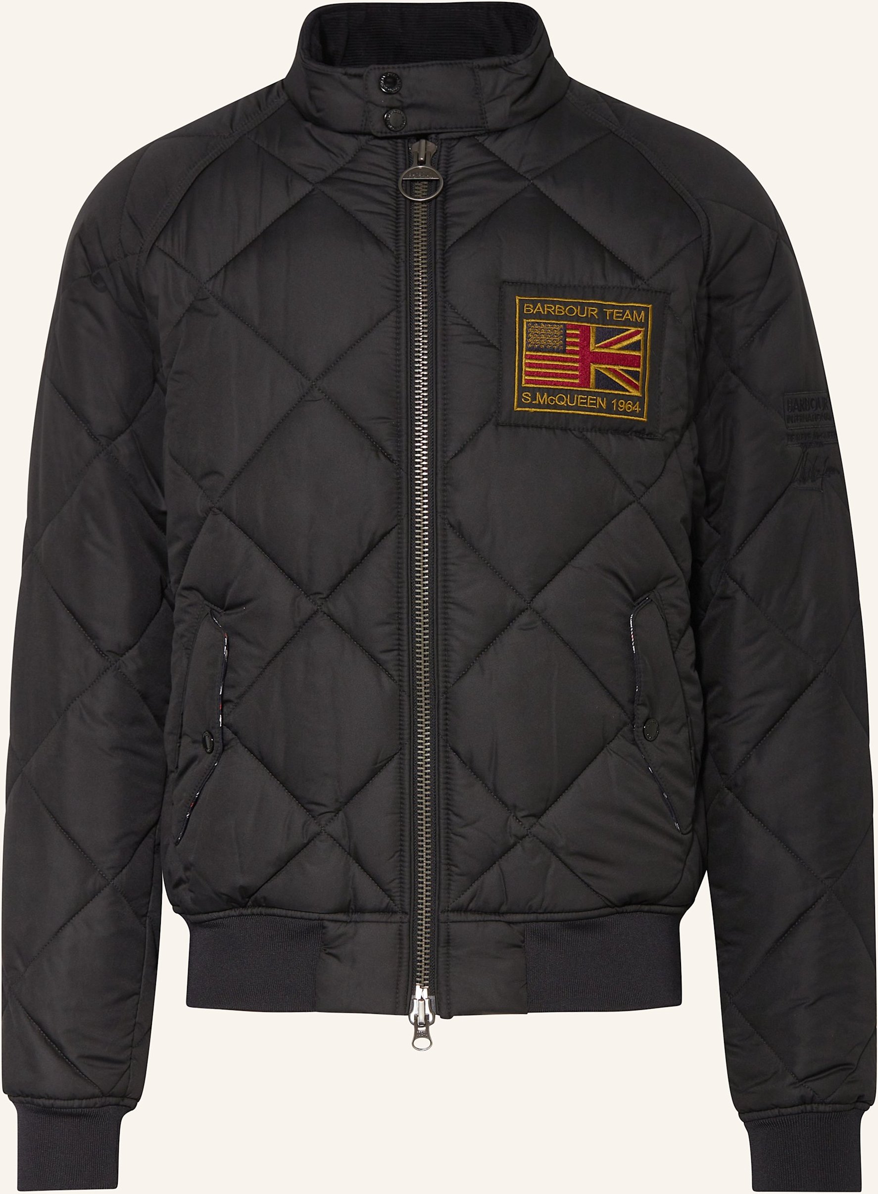 Barbour International Stepp-Blouson schwarz