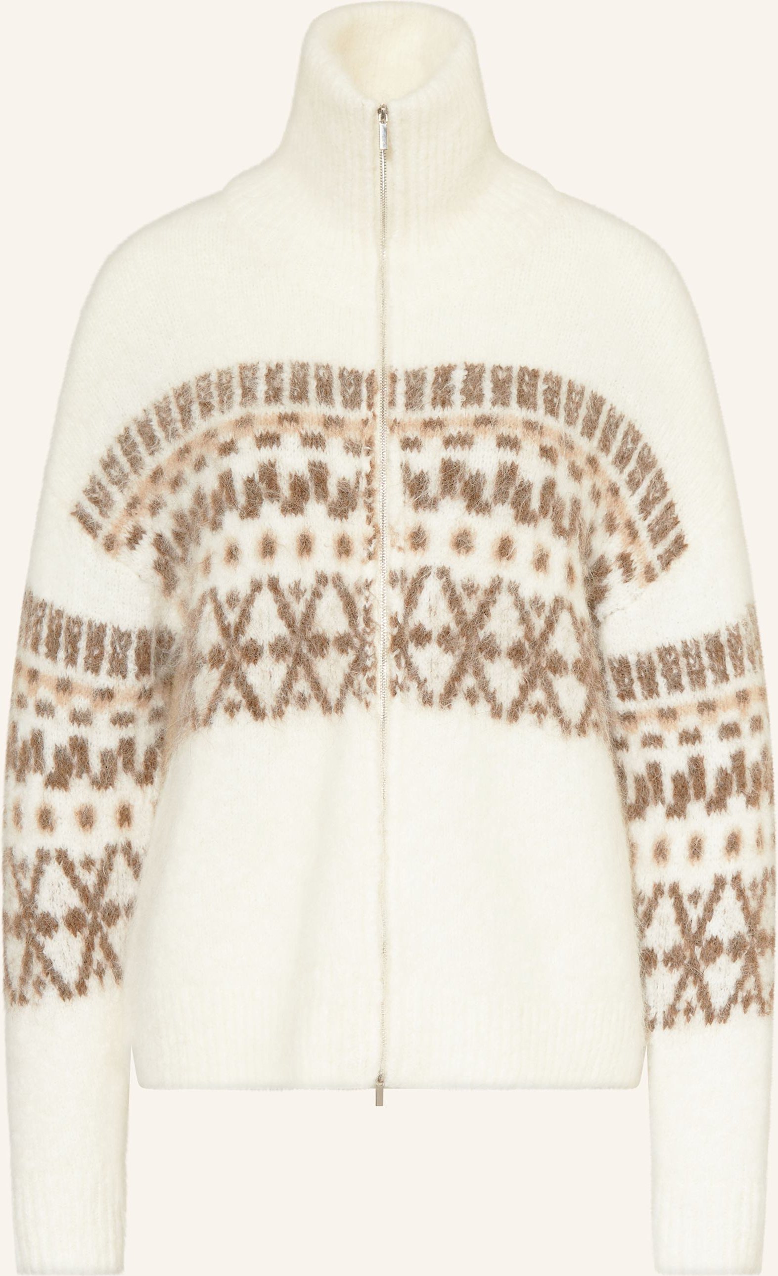 Mrs & Hugs Strickjacke Mit Alpaka weiss