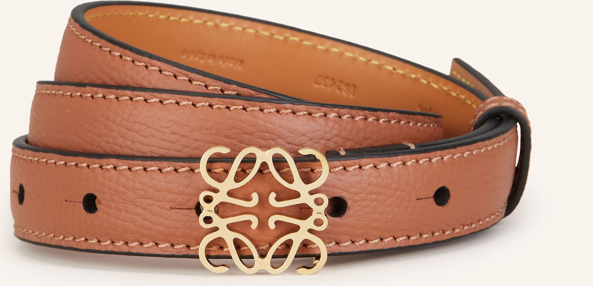 Loewe Ledergürtel Anagram braun