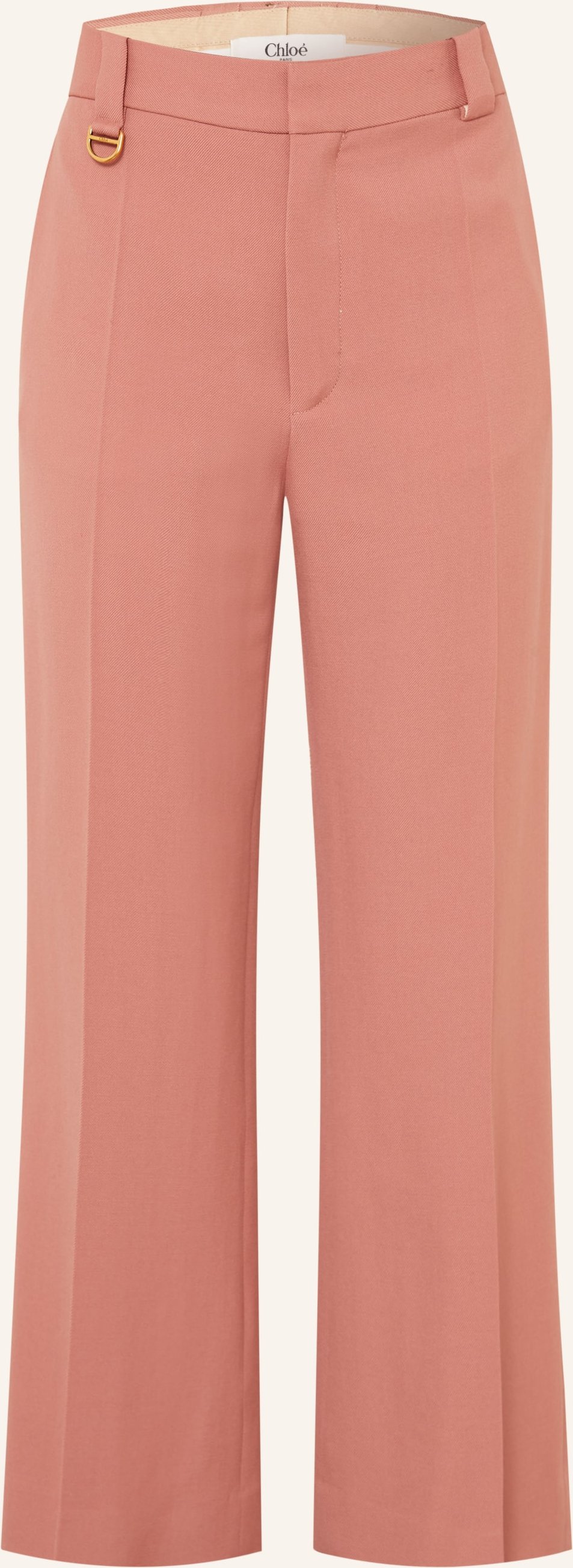 Chloé Marlenehosen Gabardine rosa