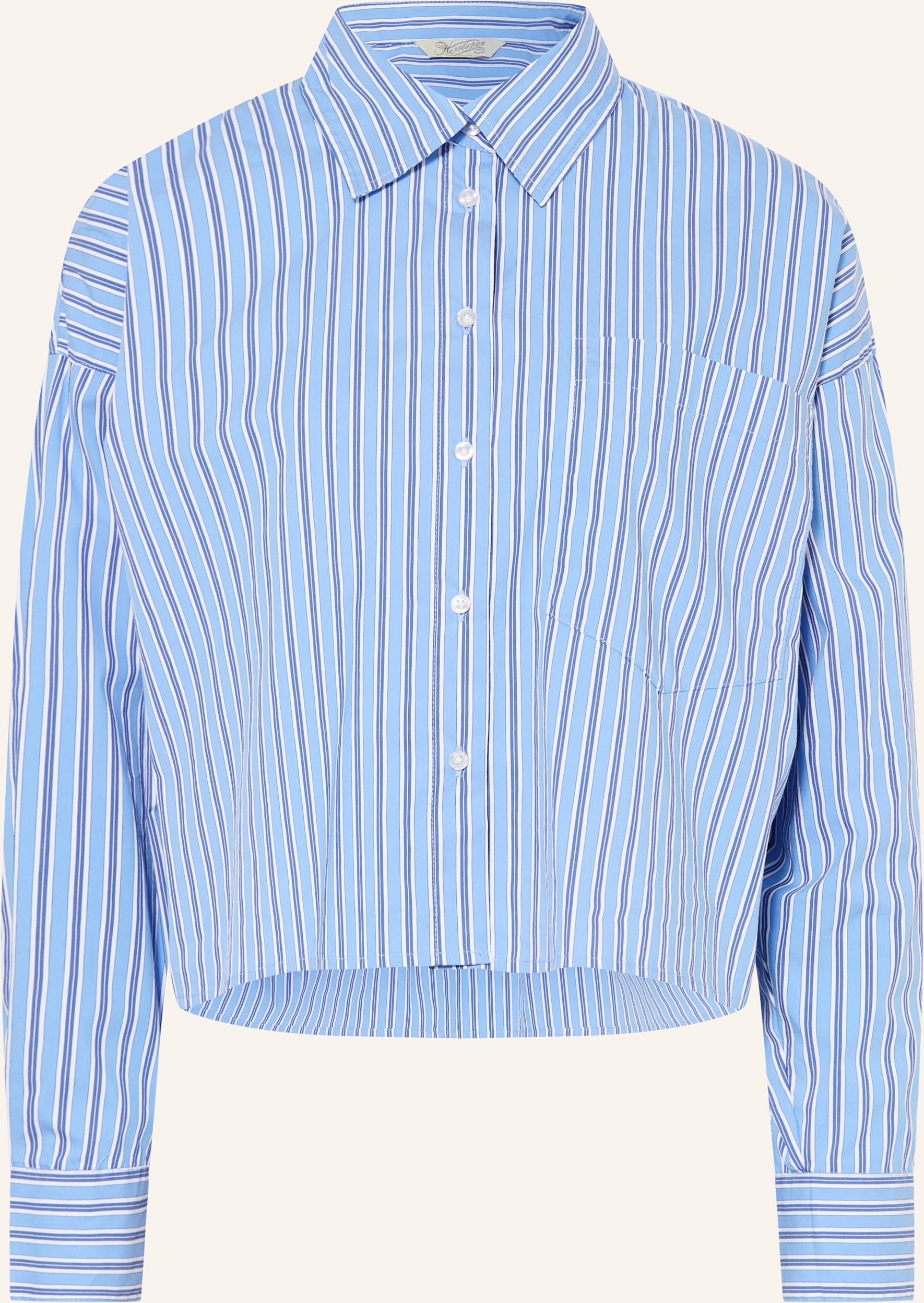 Herrlicher Hemdbluse Perlina blau