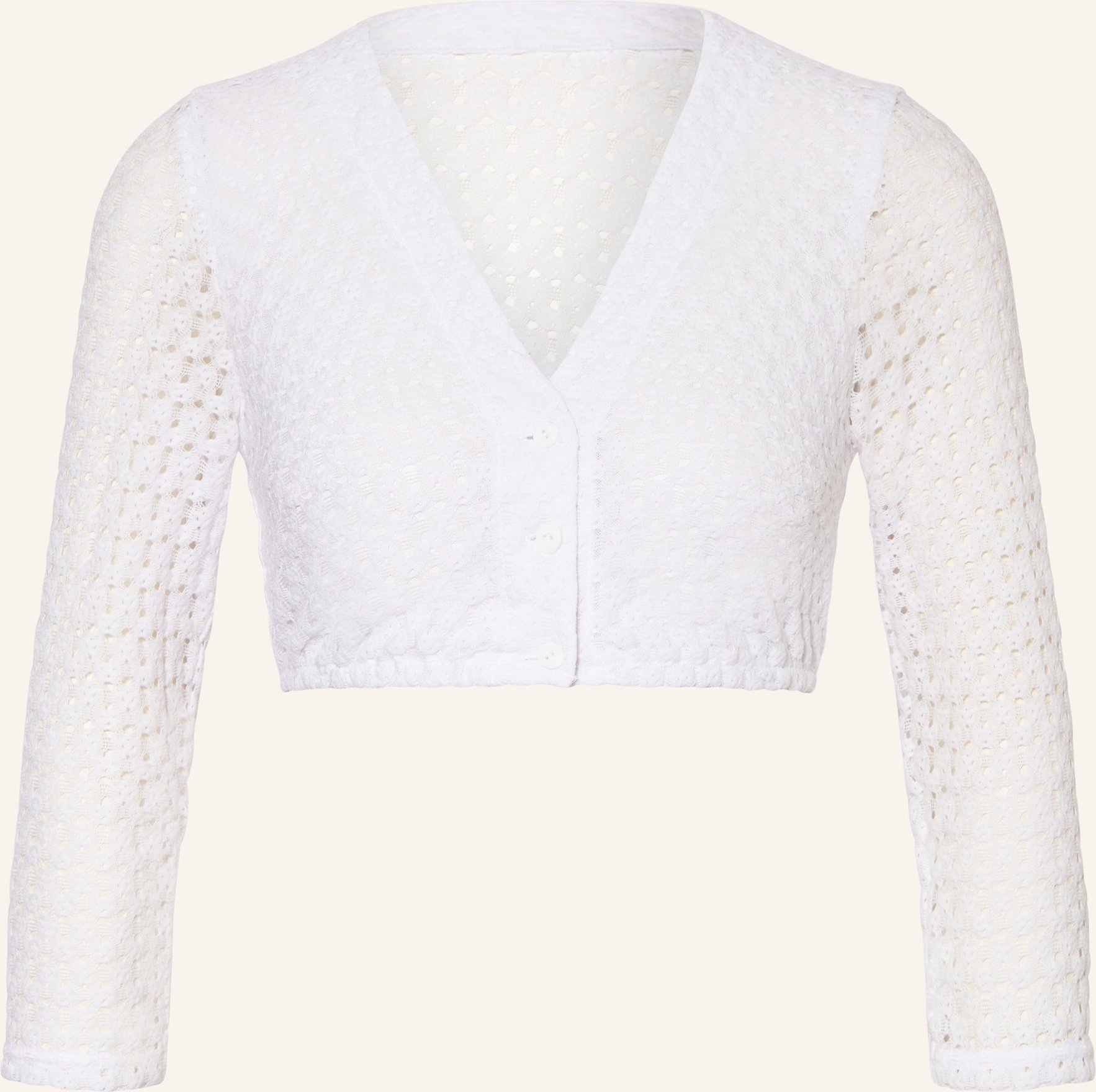 Waldorff Dirndlbluse Mit 3/4-Arm weiss