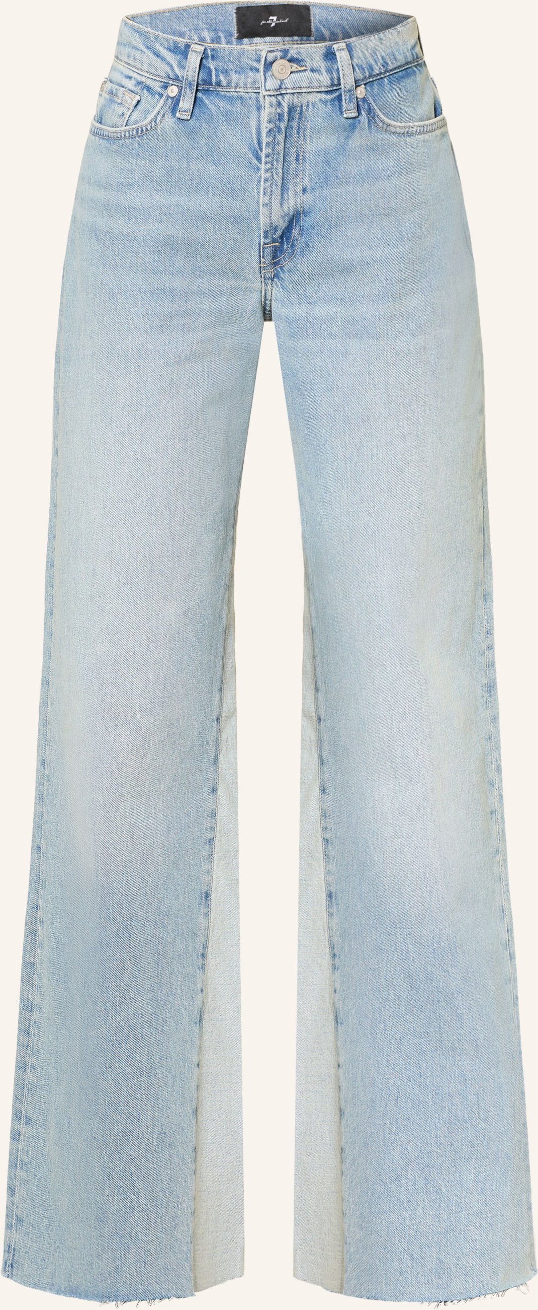 7 For All Mankind Wide Leg Jeans Panelled Lotta blau