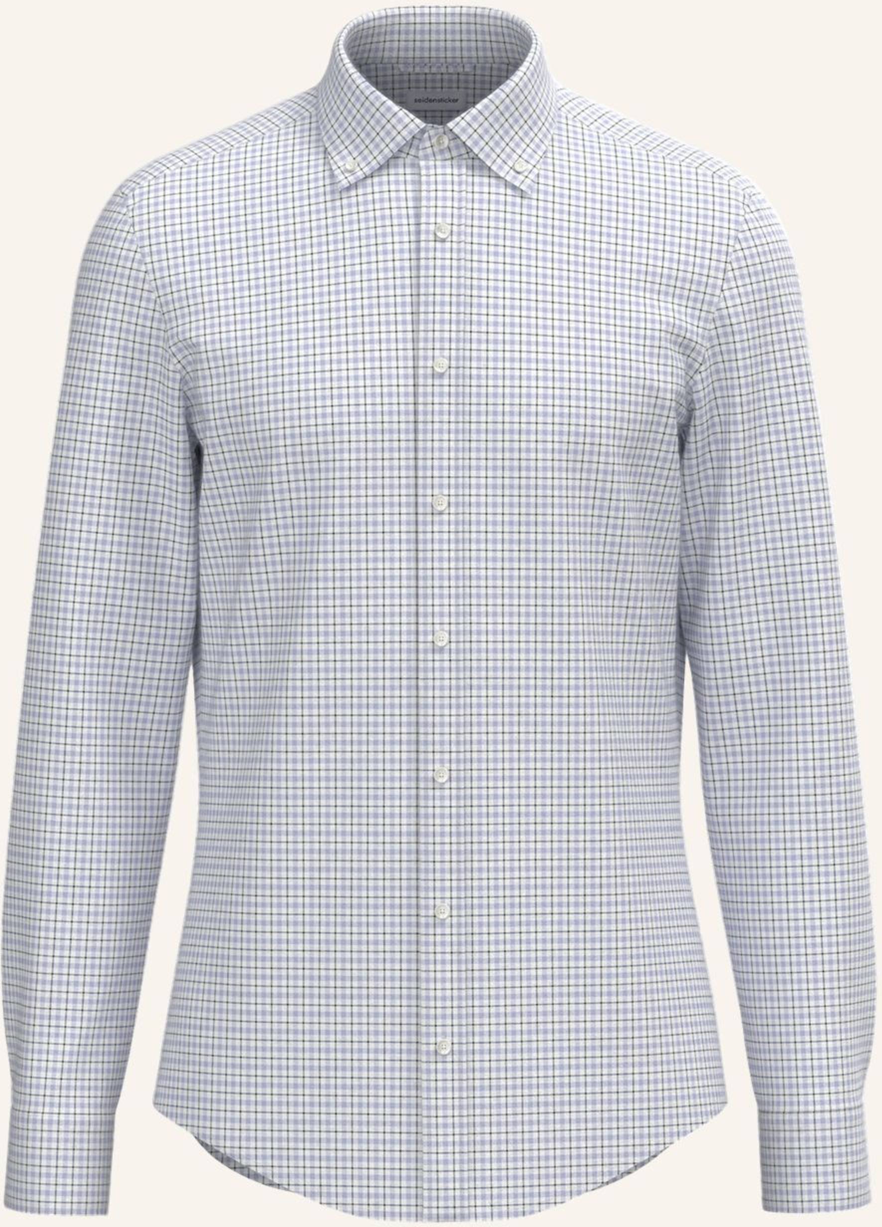 Seidensticker Flanellhemd Shaped Fit blau