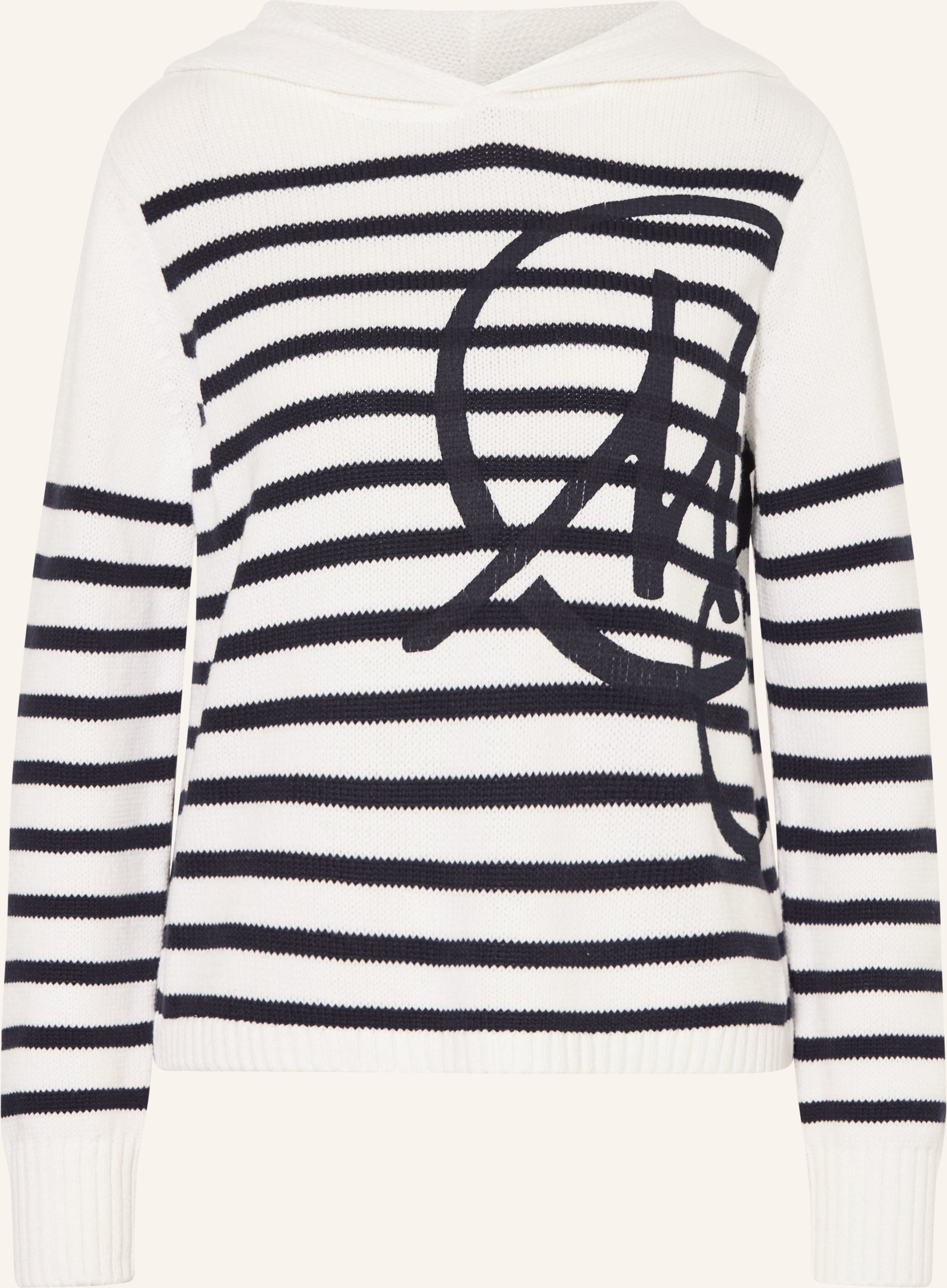 Monari Strick-Hoodie weiss