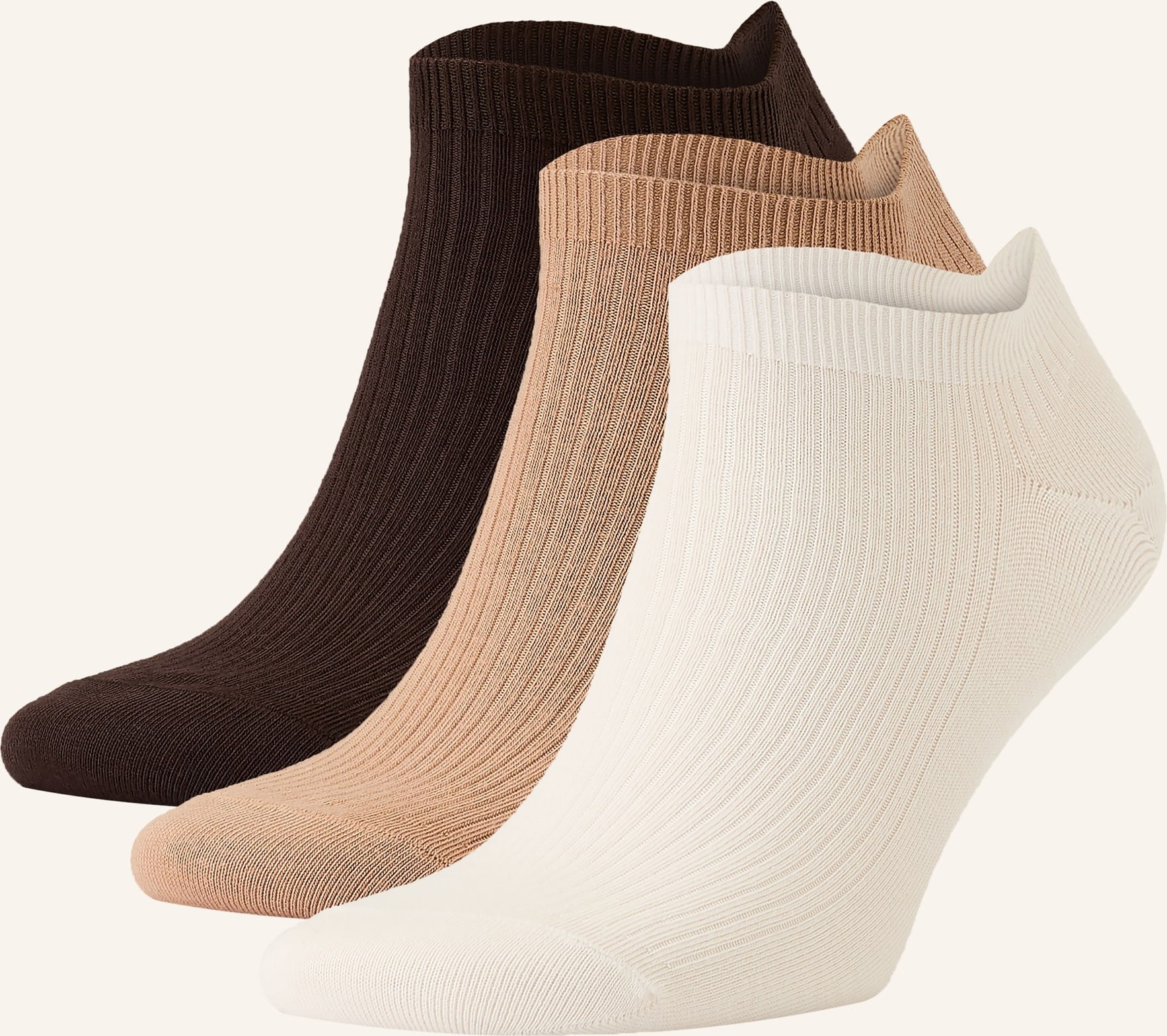 Reiss 3er-Pack Sneakersocken Callie beige